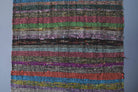 Nefisegul runner: 1960s handwoven flatweave Anatolian runner with striped motifs