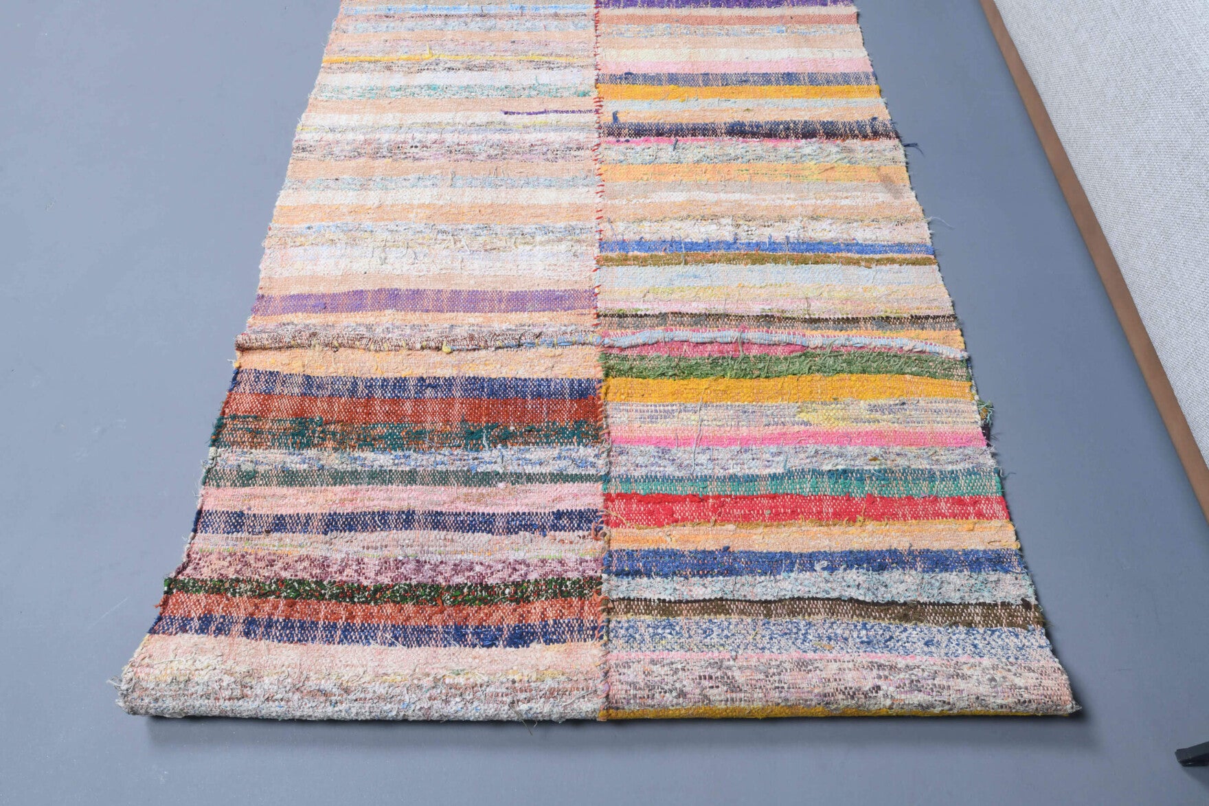 85x260 cm vintage kilim Anatolian runner rug – Nedimpeyker, flatweave, wool