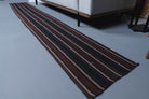 One-of-a-kind 1960s Anatolian vintage kilim runner rug in wool, 1'6" x 10'6"