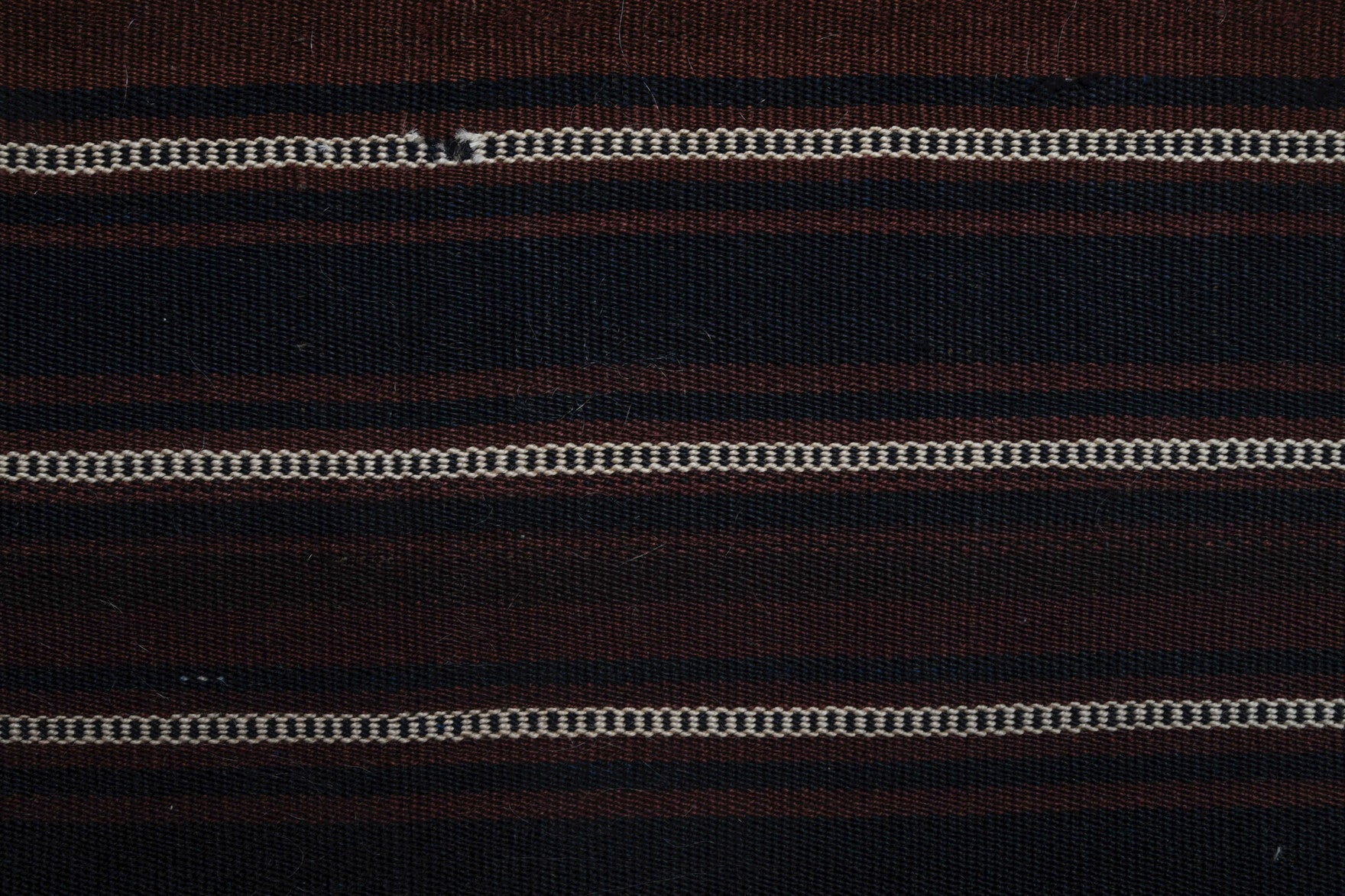 Nedimpare runner: 1960s handwoven flatweave Anatolian runner with striped motifs