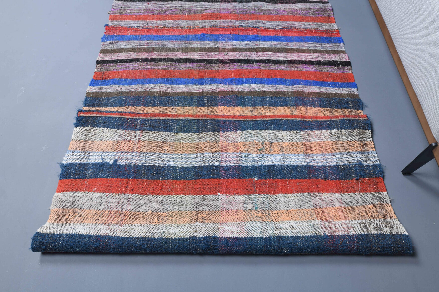100x335 cm vintage kilim Anatolian runner rug – Nedimbike, flatweave, wool