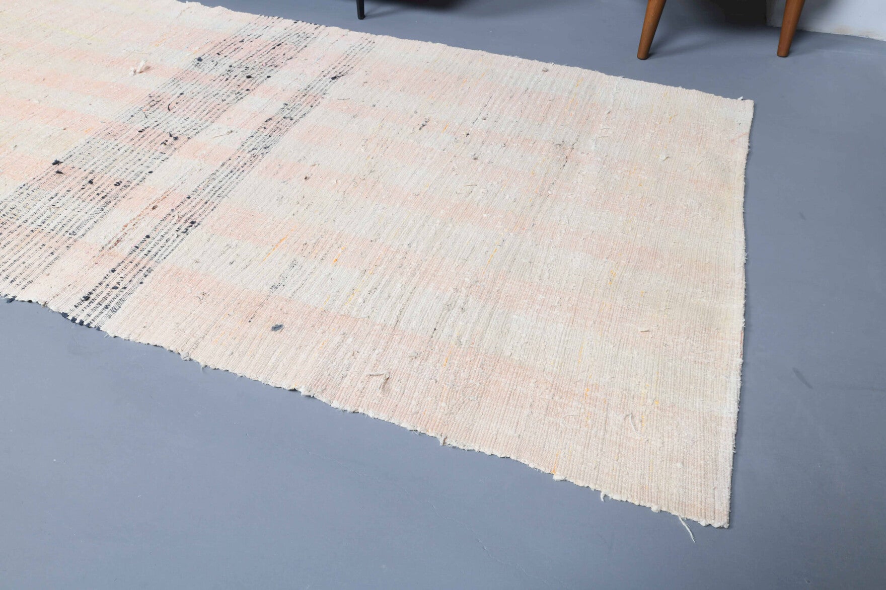120x380 cm vintage kilim Anatolian runner rug – Nazkusa, flatweave, wool