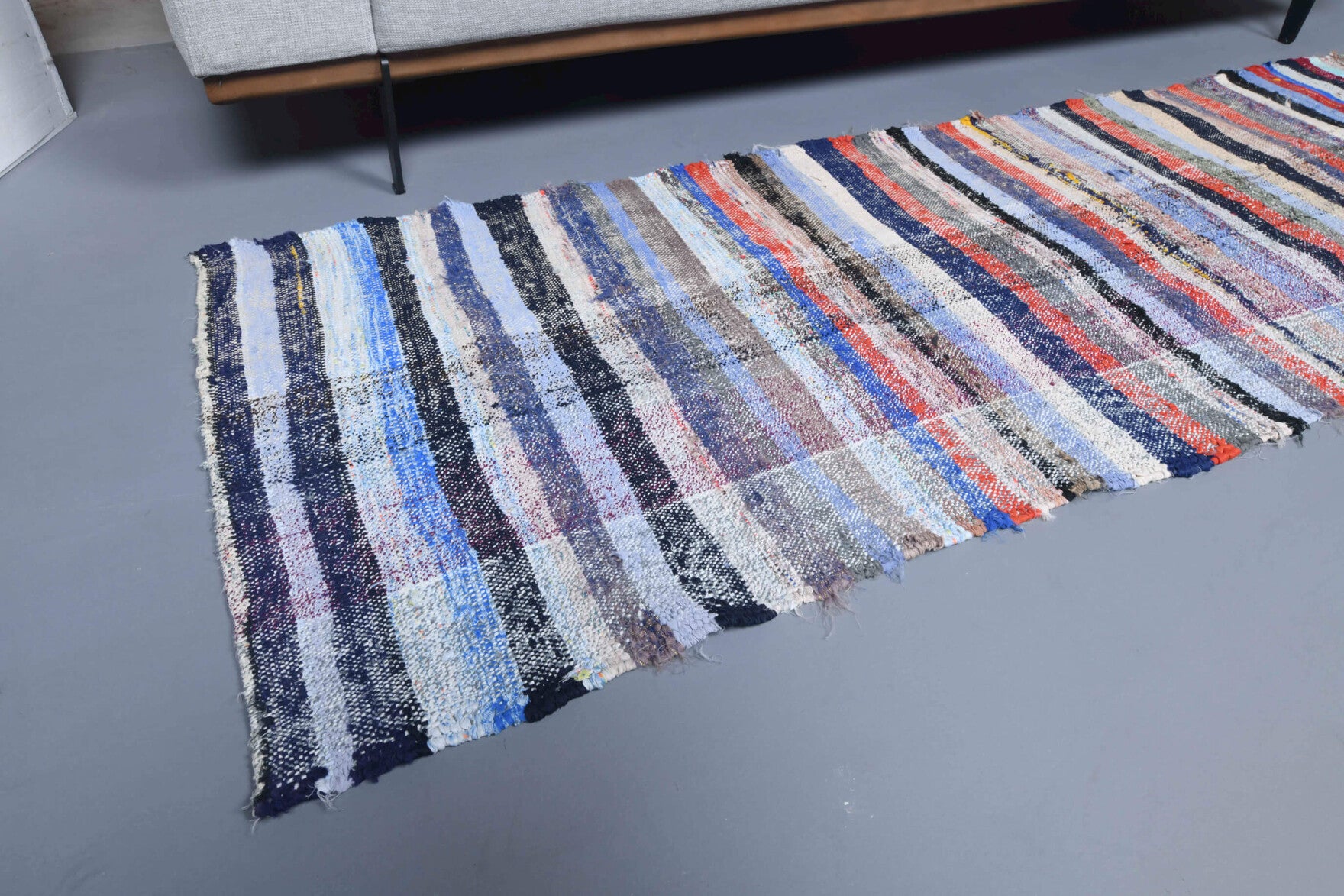One-of-a-kind 1960s Anatolian vintage kilim runner rug in wool, 2'6" x 7'7"