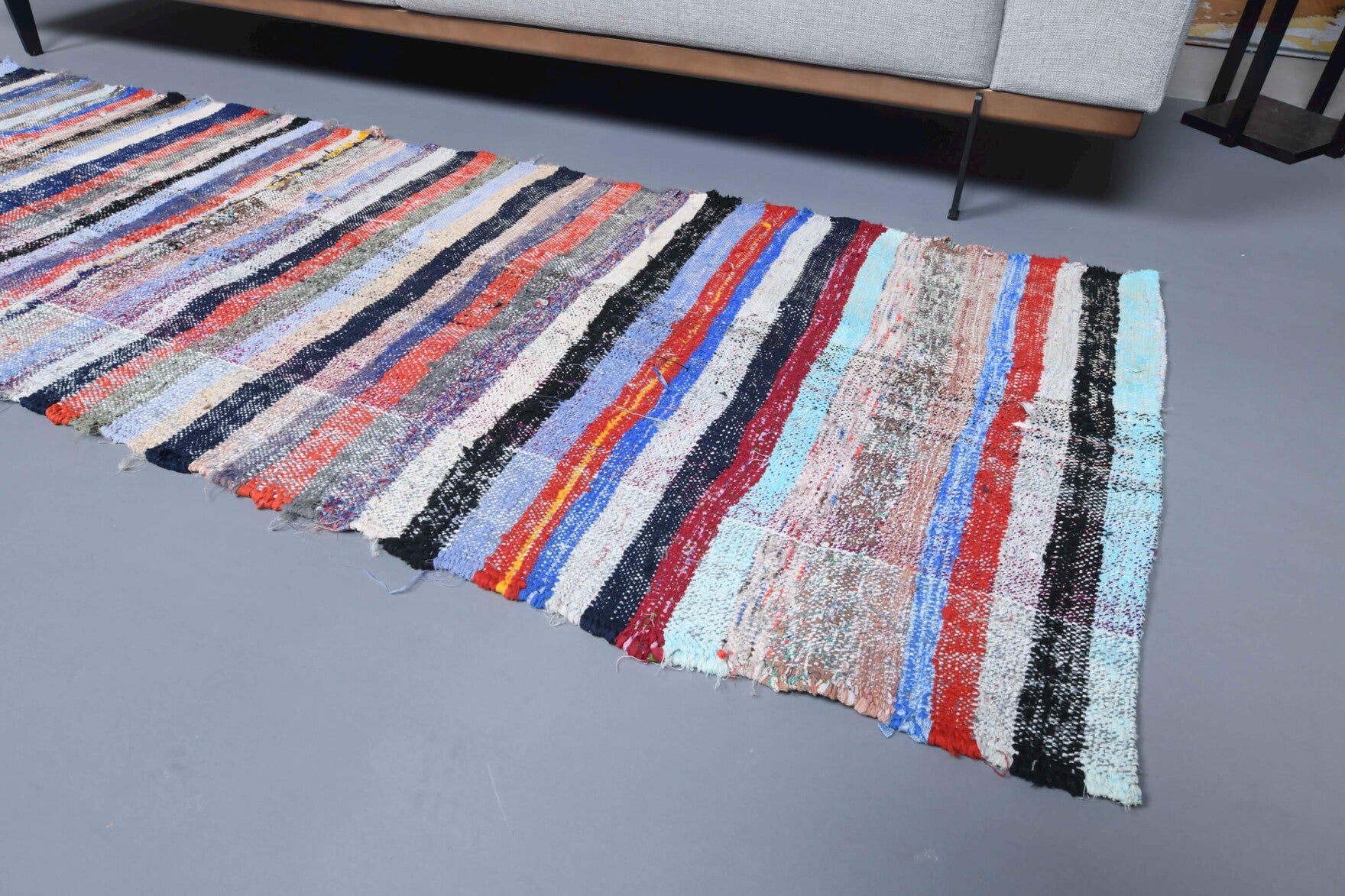 76x230 cm vintage kilim Anatolian runner rug – Nausope, flatweave, wool