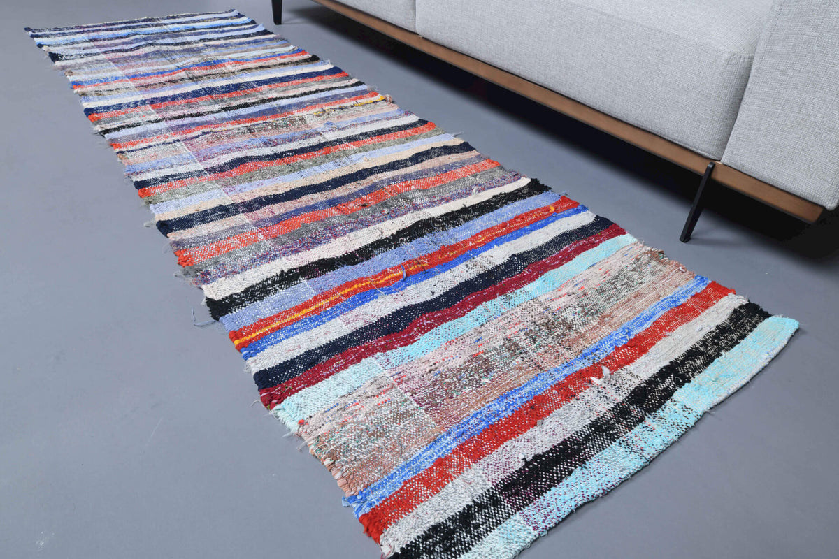 Striped Flatweave Vintage Runner Rug