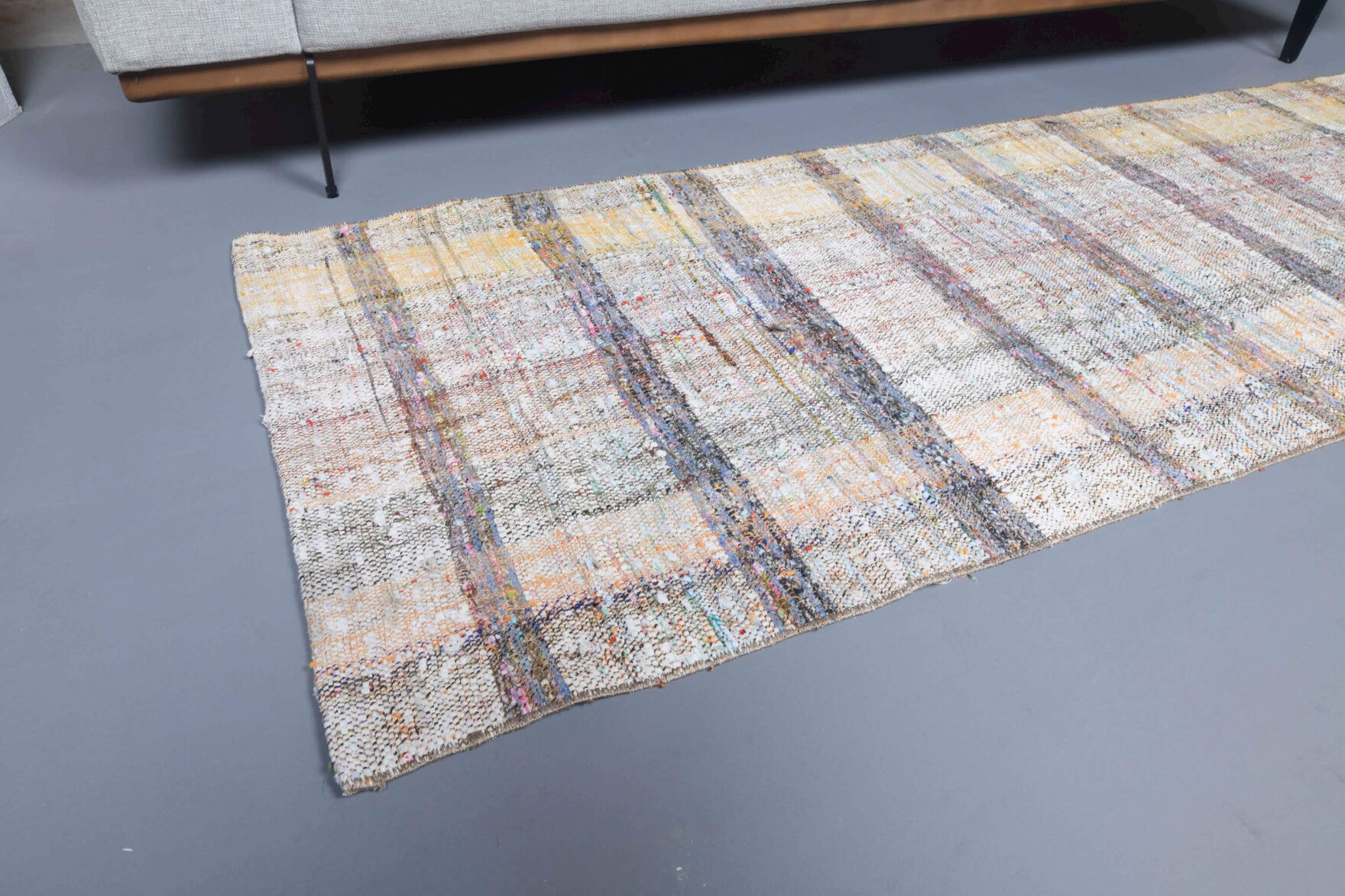 One-of-a-kind 1960s Anatolian vintage kilim runner rug in wool, 2'6" x 6'10"