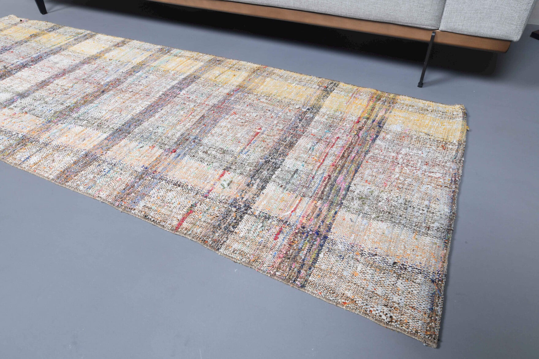 75x208 cm vintage kilim Anatolian runner rug – Nausonia, flatweave, wool
