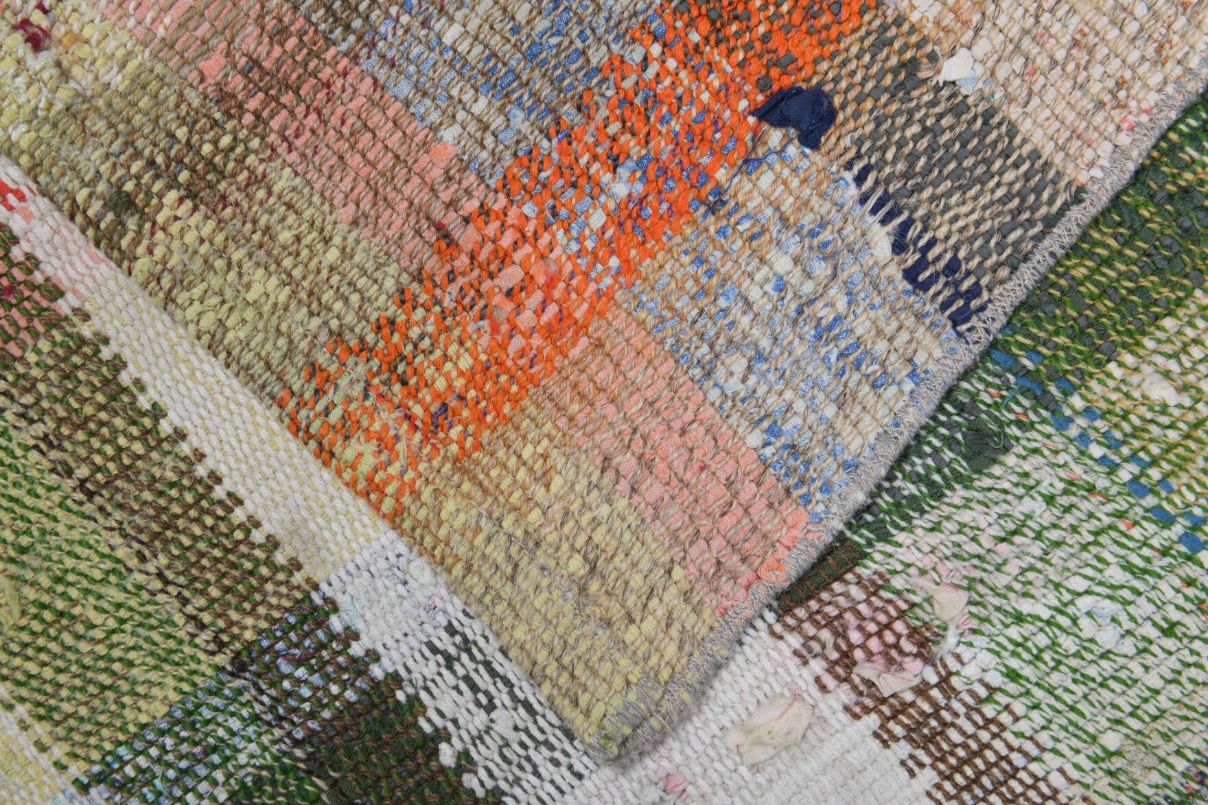 Handwoven flatweave wool runner from Anatolia, Turkey – Flatweave Striped Vintage Runner Rug 2'4" x 6'3"