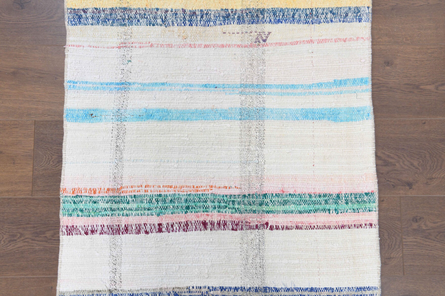 78x220 cm vintage kilim Anatolian runner rug – Mujgankusa, flatweave, wool