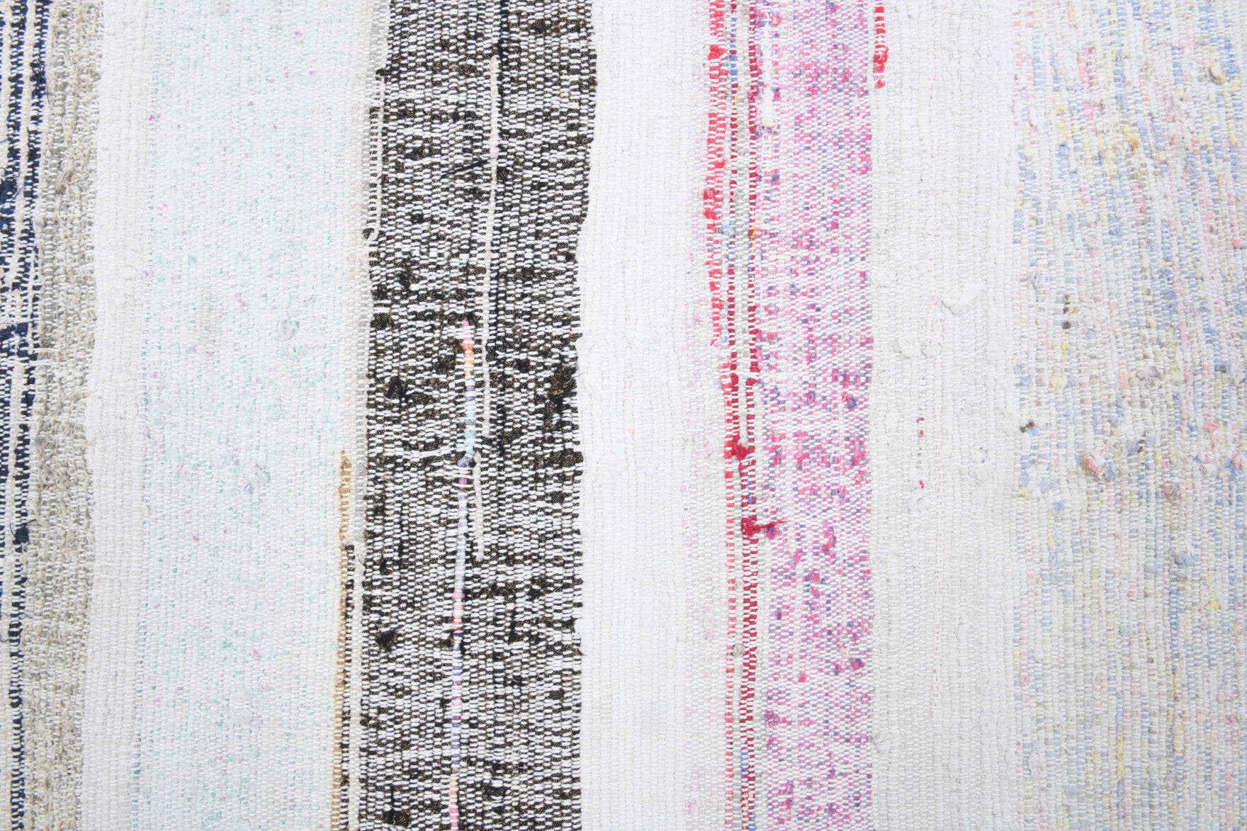 Muallagul runner: 1960s handwoven flatweave Anatolian runner with striped motifs