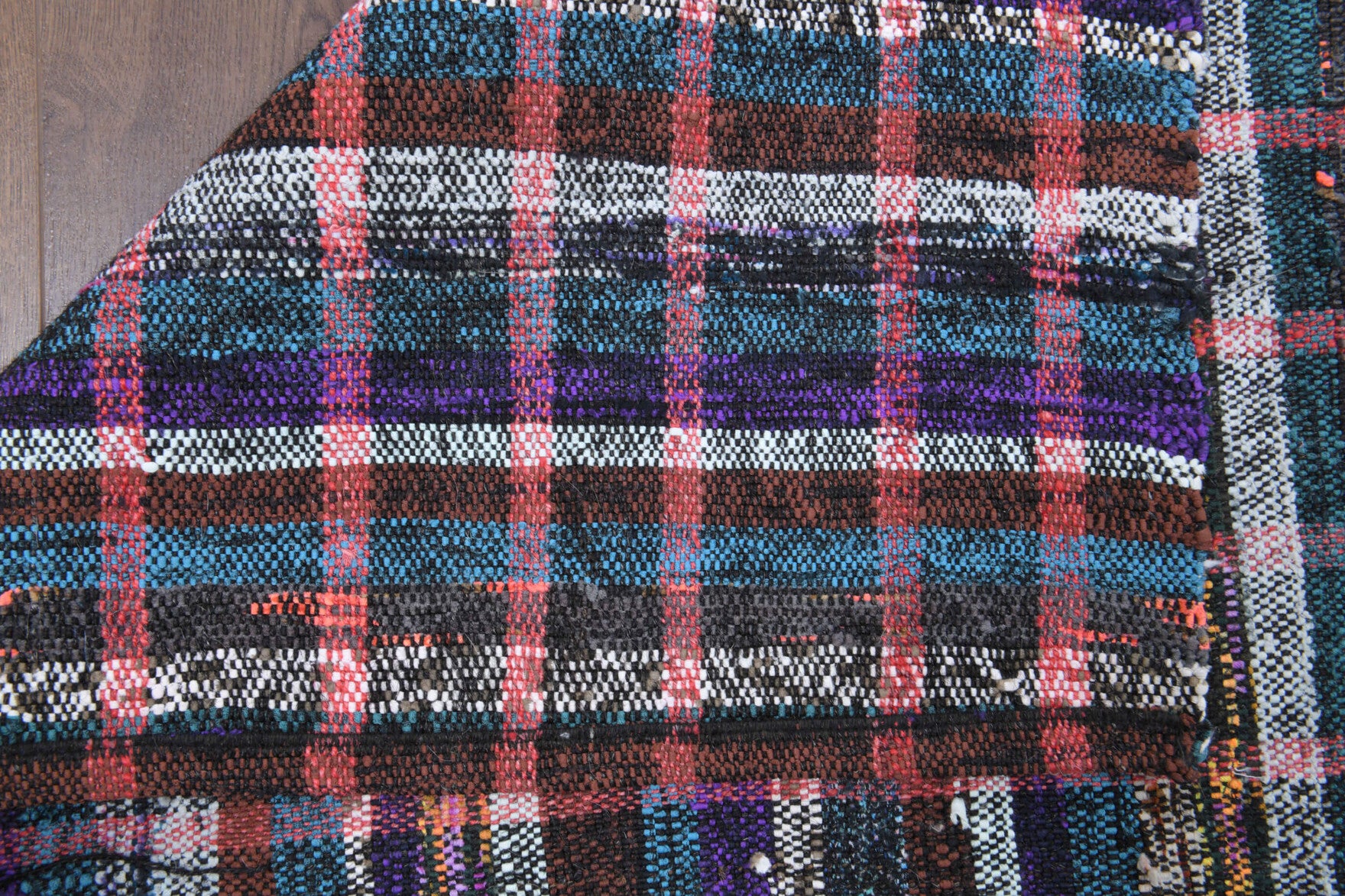 84x243 cm vintage kilim Anatolian runner rug – Mercanpezir, flatweave, wool