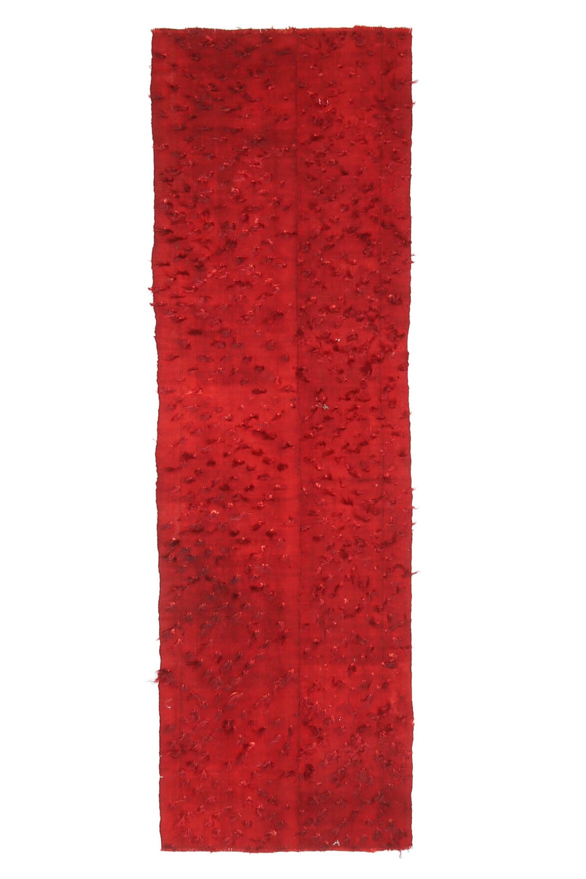 Red Overdyed Kilim Runner Rug