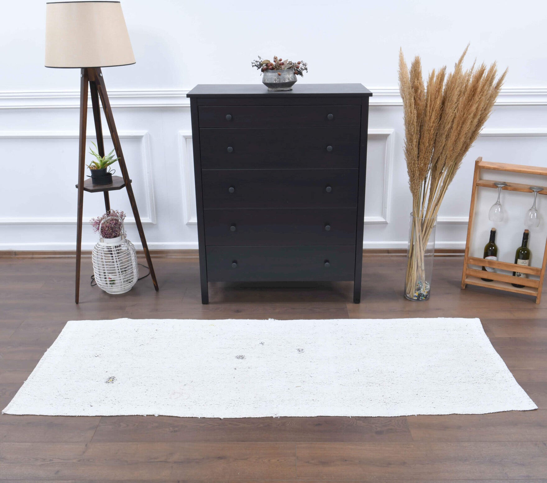 78x213 cm vintage kilim Anatolian runner rug – Marjan, flatweave, wool