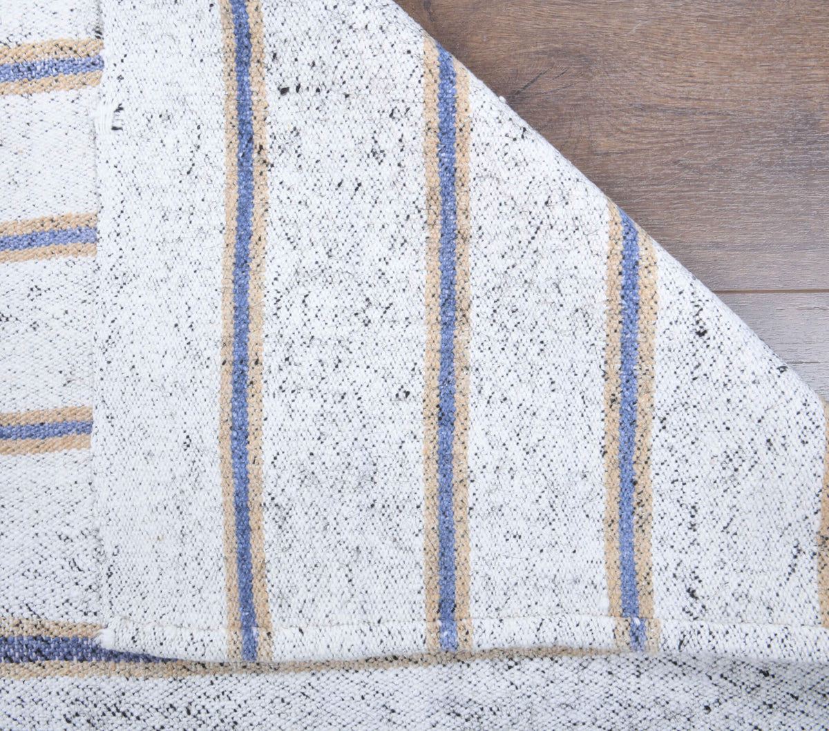 Letoon runner: 1960s handwoven flatweave Anatolian runner with striped motifs