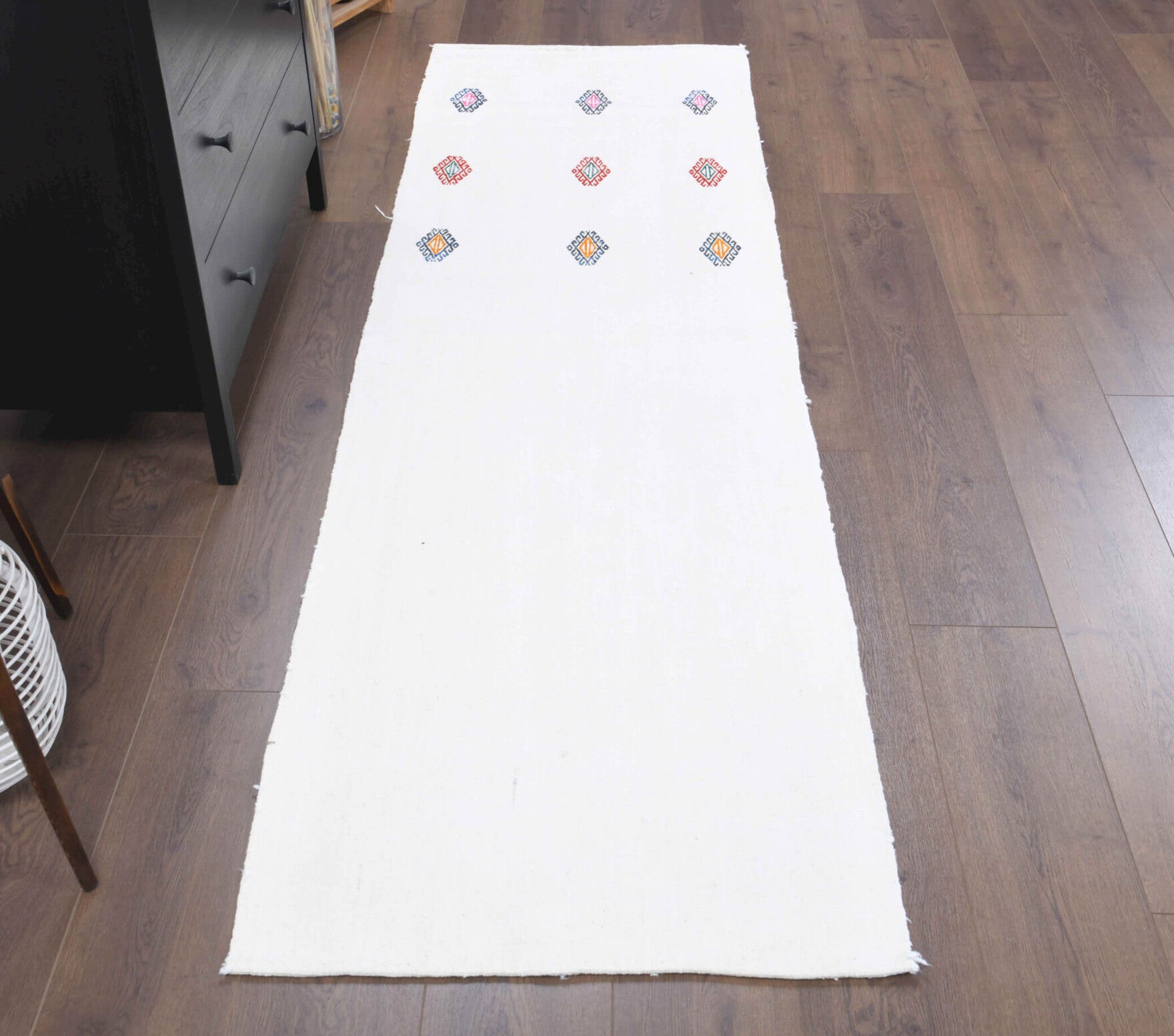 Ikat Vintage Kilim Runner Rug