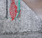 Gray Ethnic Vintage Kilim Runner Rug