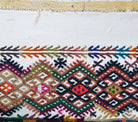 White Traditional Vintage Kilim Runner Rug