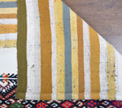 White Traditional Vintage Kilim Runner Rug