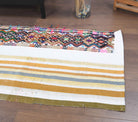 White Traditional Vintage Kilim Runner Rug