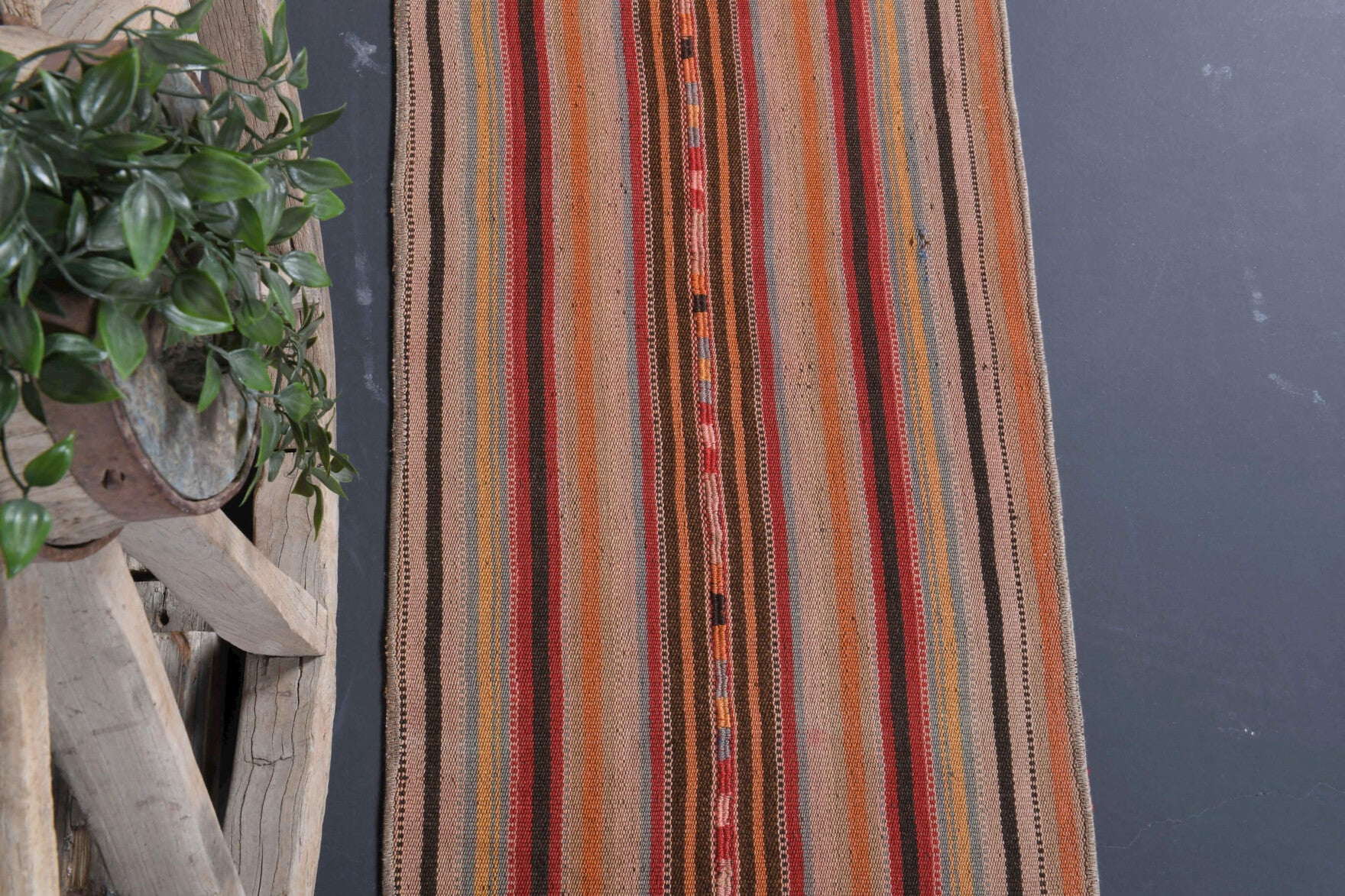 One-of-a-kind 1960s Anatolian vintage kilim runner rug in wool, 1'9" x 7'3"