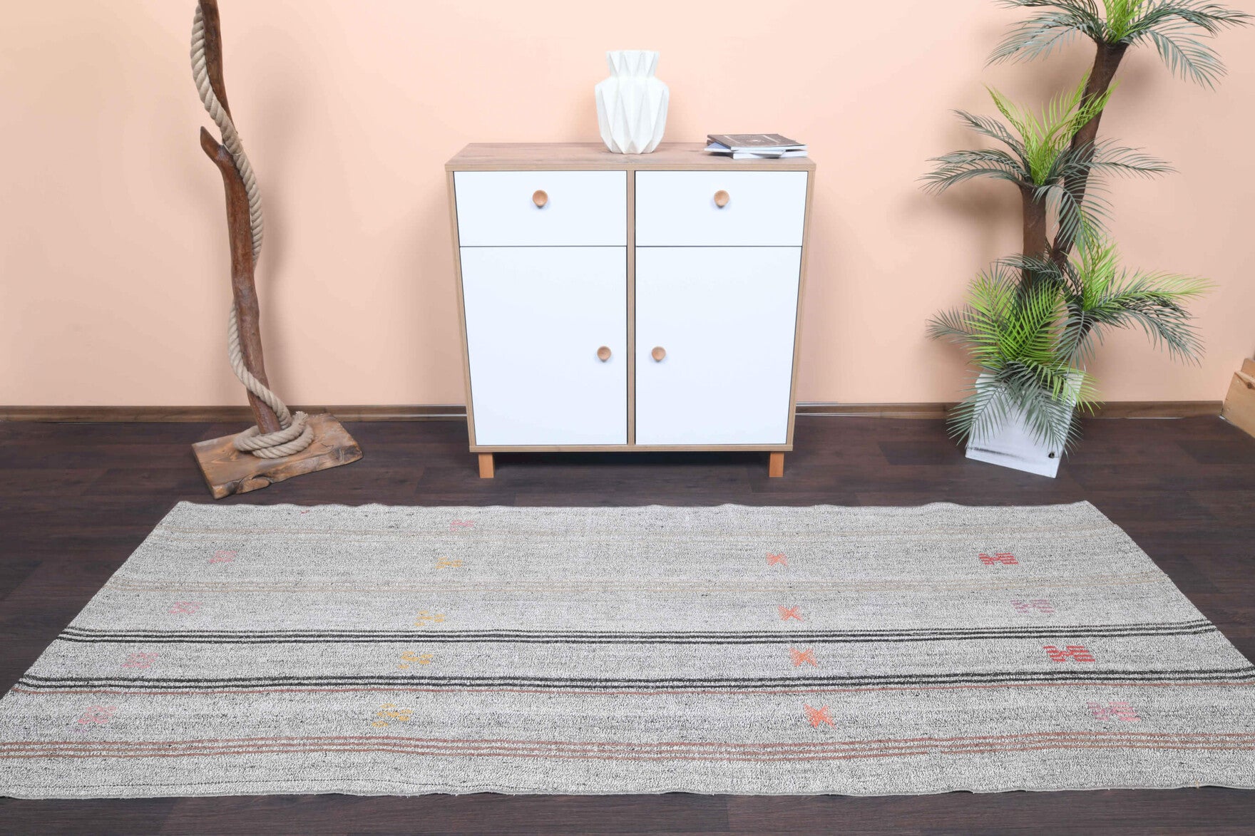One-of-a-kind 1960s Anatolian vintage kilim runner rug in wool, 3'4" x 8'9"