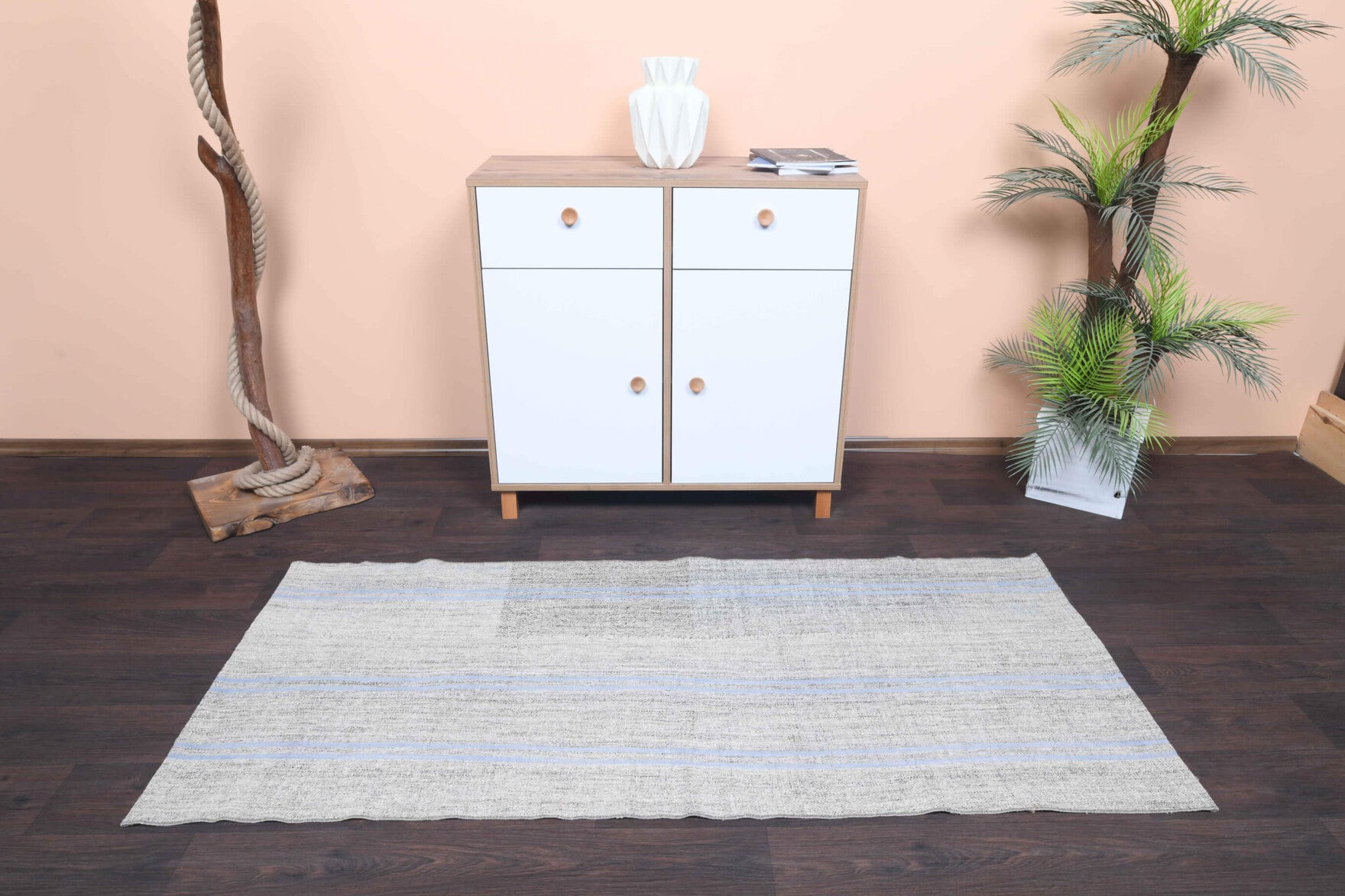 One-of-a-kind 1960s Anatolian vintage kilim runner rug in wool, 2'10" x 6'4"