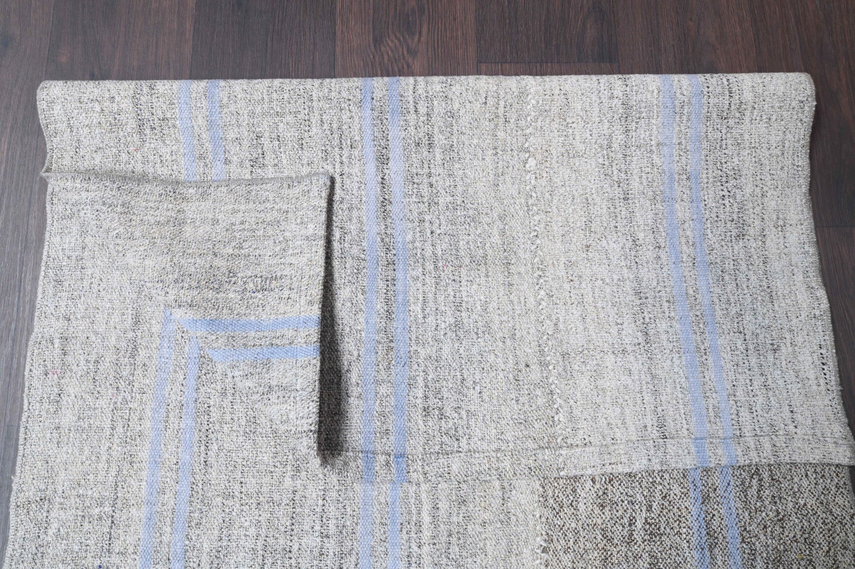 Kalothymia runner: 1960s handwoven flatweave Anatolian runner