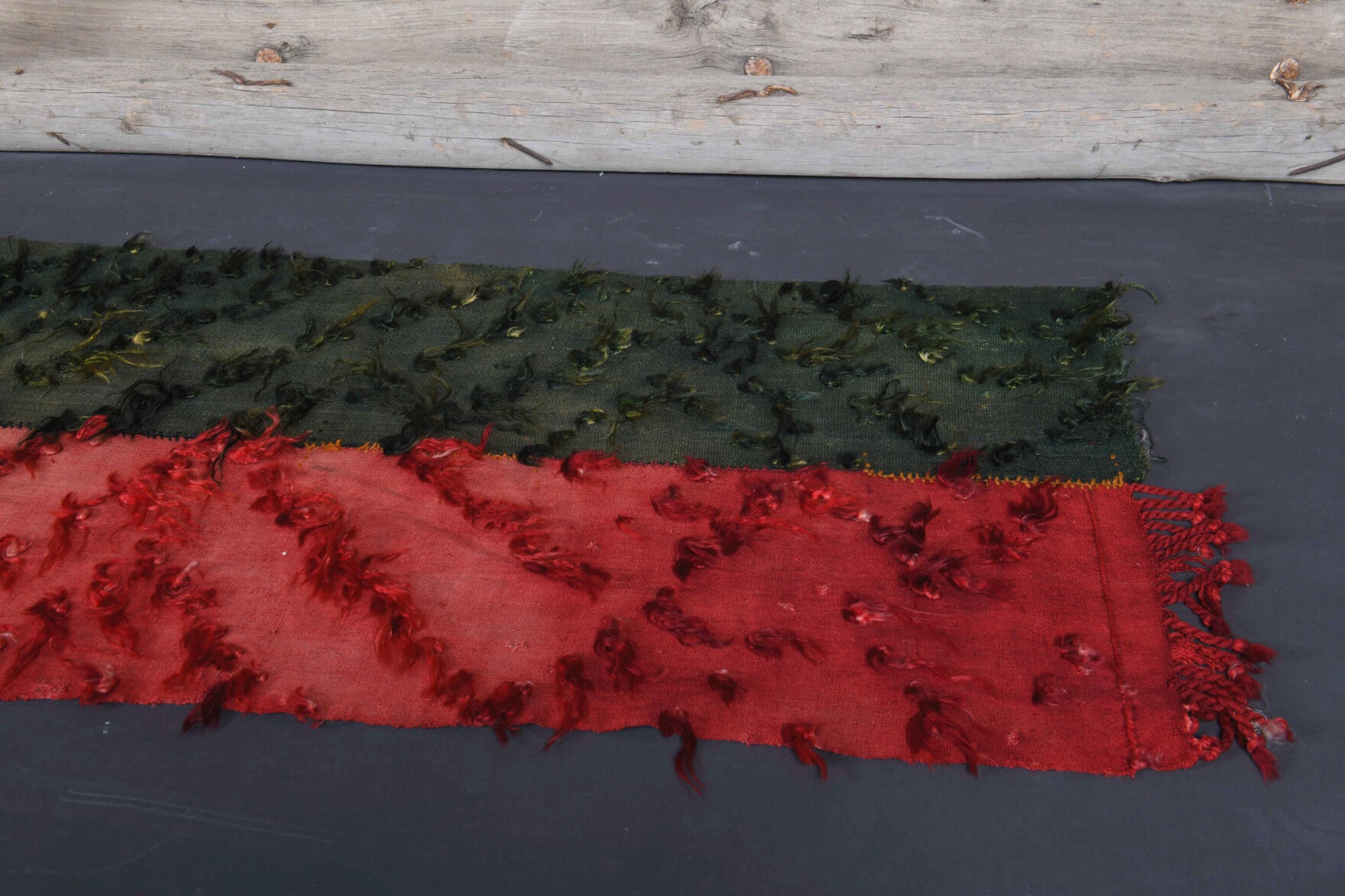 Kallikleia runner: 1960s handwoven flatweave Anatolian runner with solid motifs