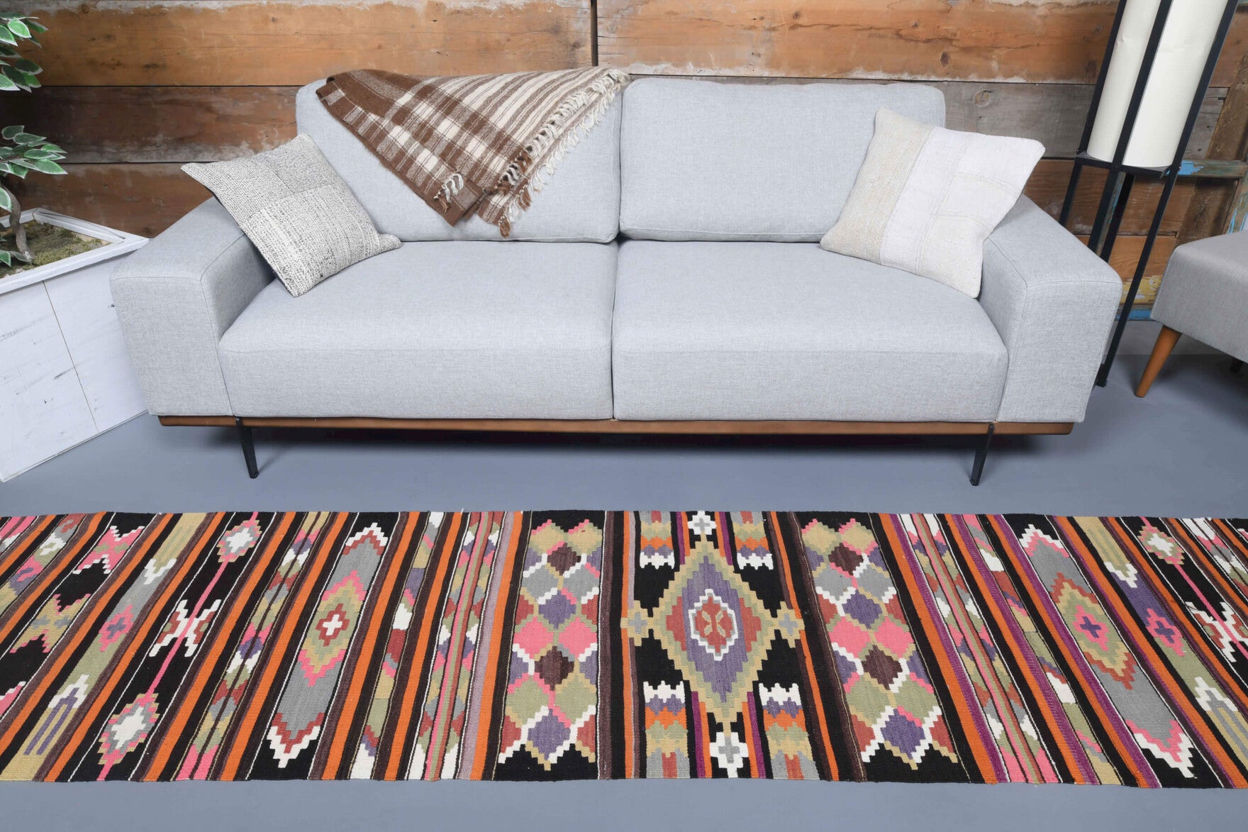 One-of-a-kind 1960s Anatolian vintage kilim runner rug in wool, 2'4" x 10'5"