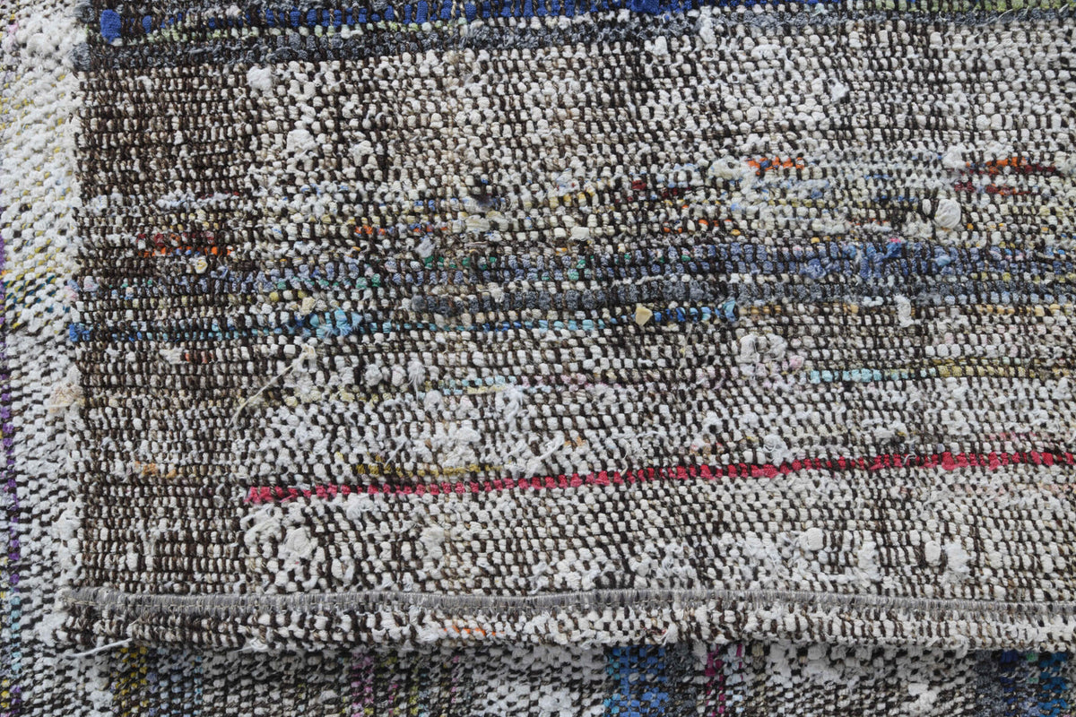 Iaso runner: 1960s handwoven flatweave Anatolian runner with striped motifs