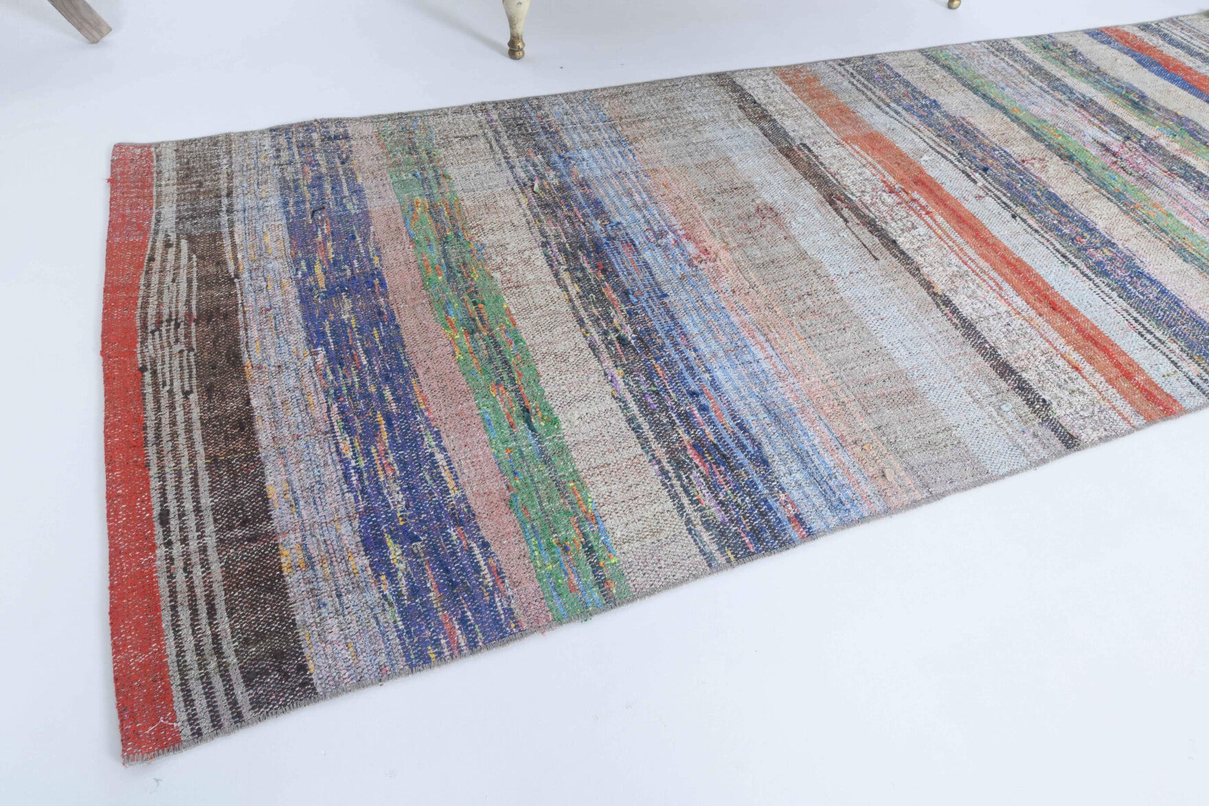 One-of-a-kind 1960s Anatolian vintage kilim runner rug in wool, 2'11" x 7'5"