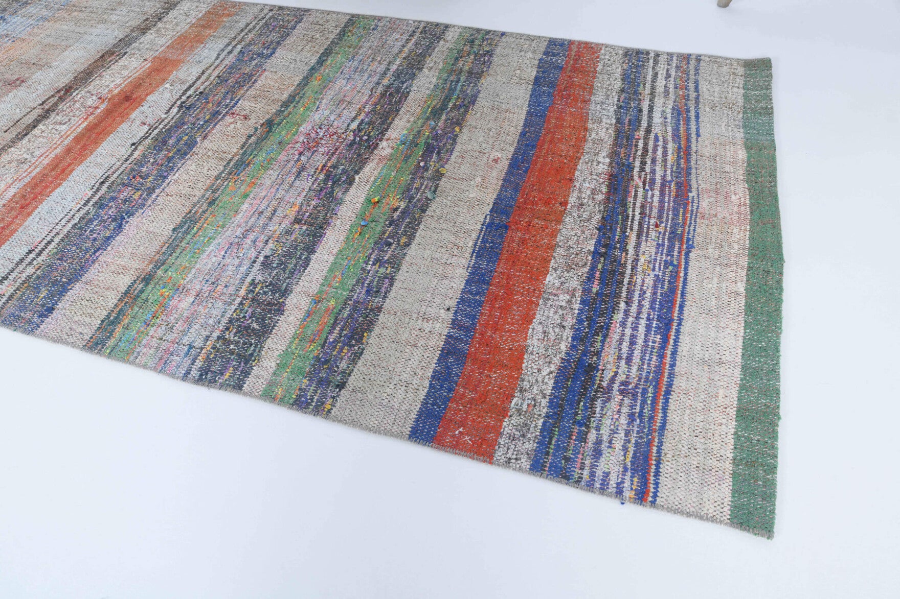90x227 cm vintage kilim Anatolian runner rug – Ianthephile, flatweave, wool