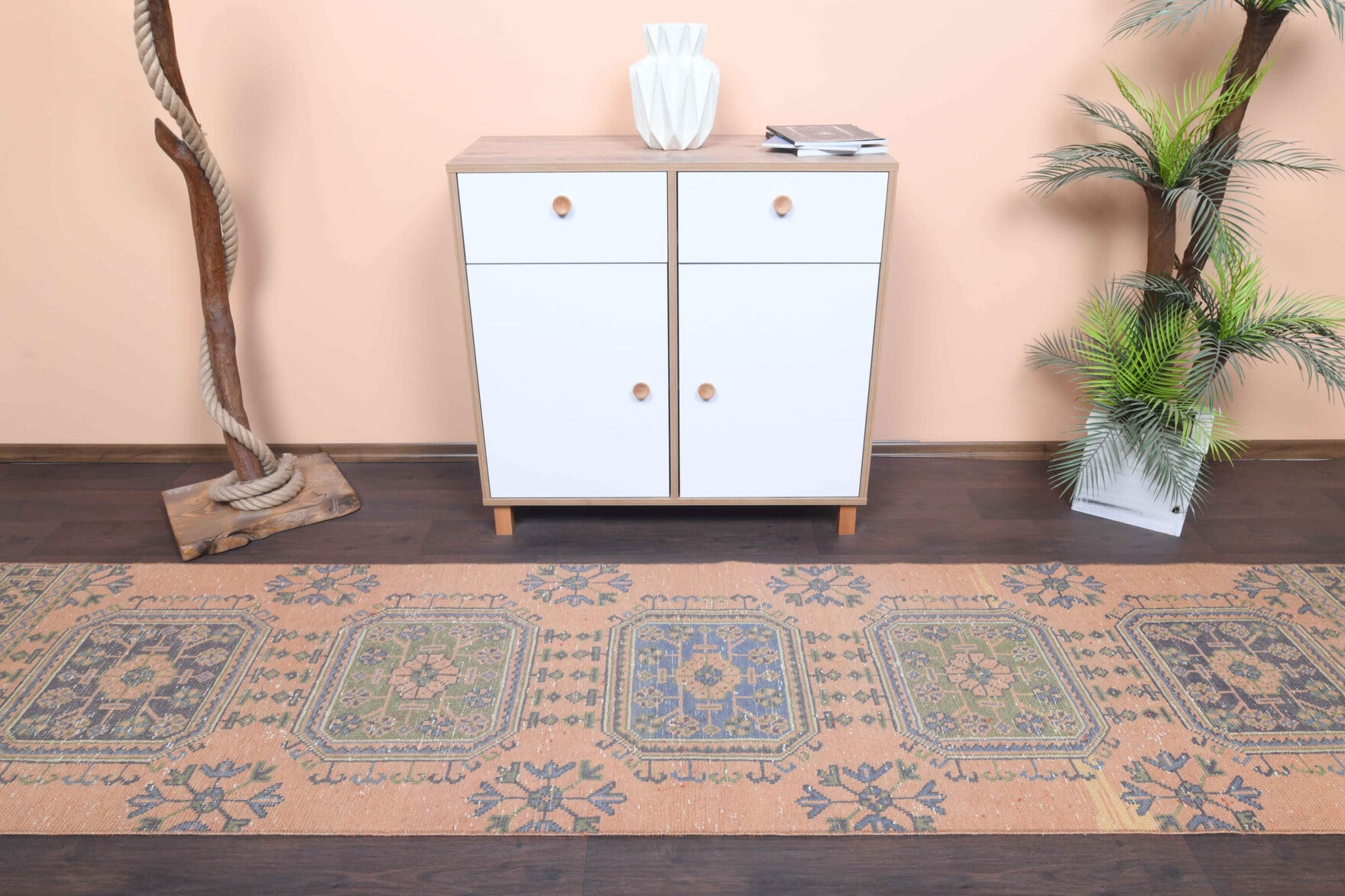 One-of-a-kind 1970s Anatolian vintage runner rug in wool, 2'7" x 11'4"