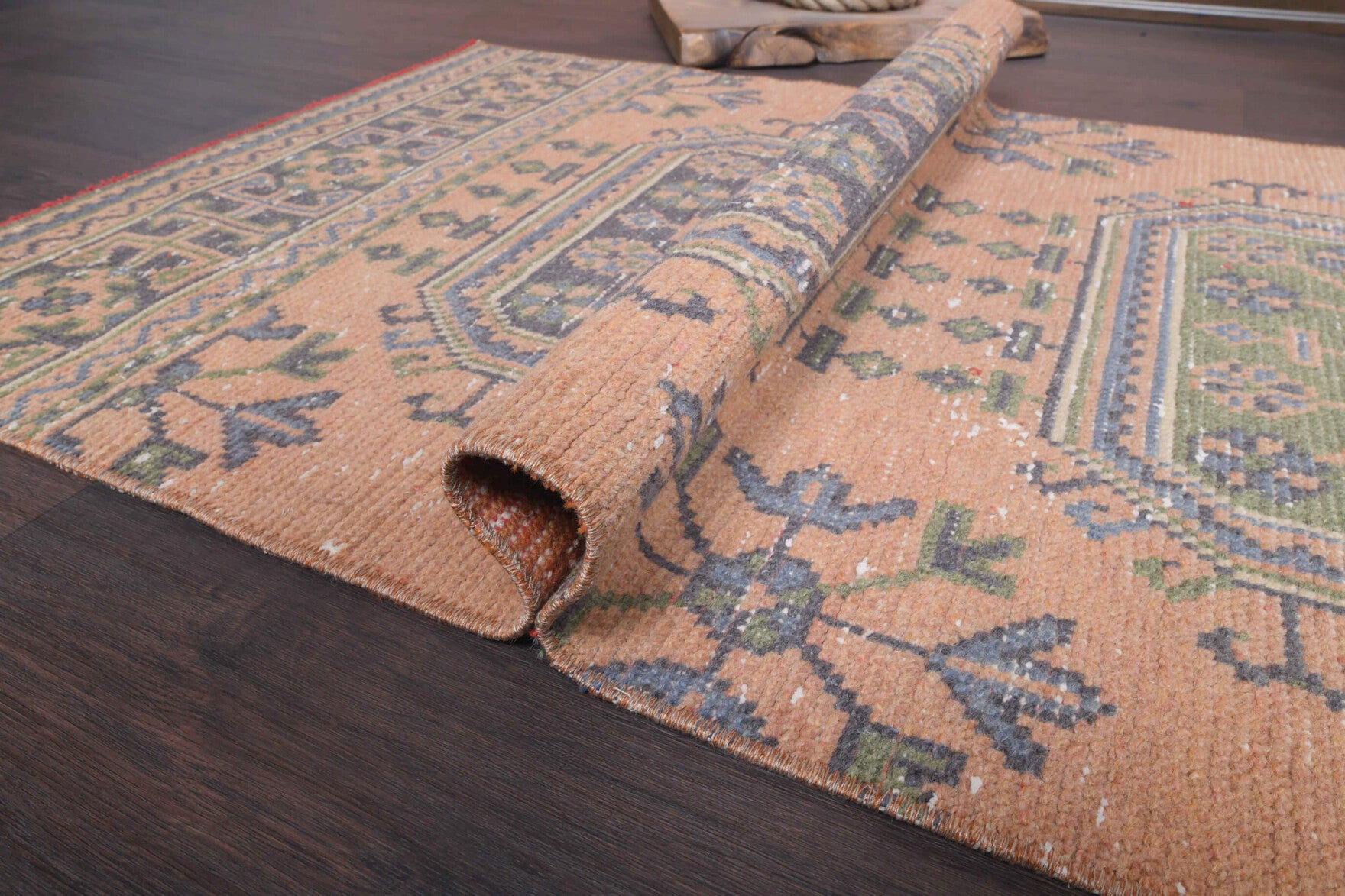 Handmade wool runner from Anatolia, Turkey – Vintage Runner Rug 2'7" x 11'4"