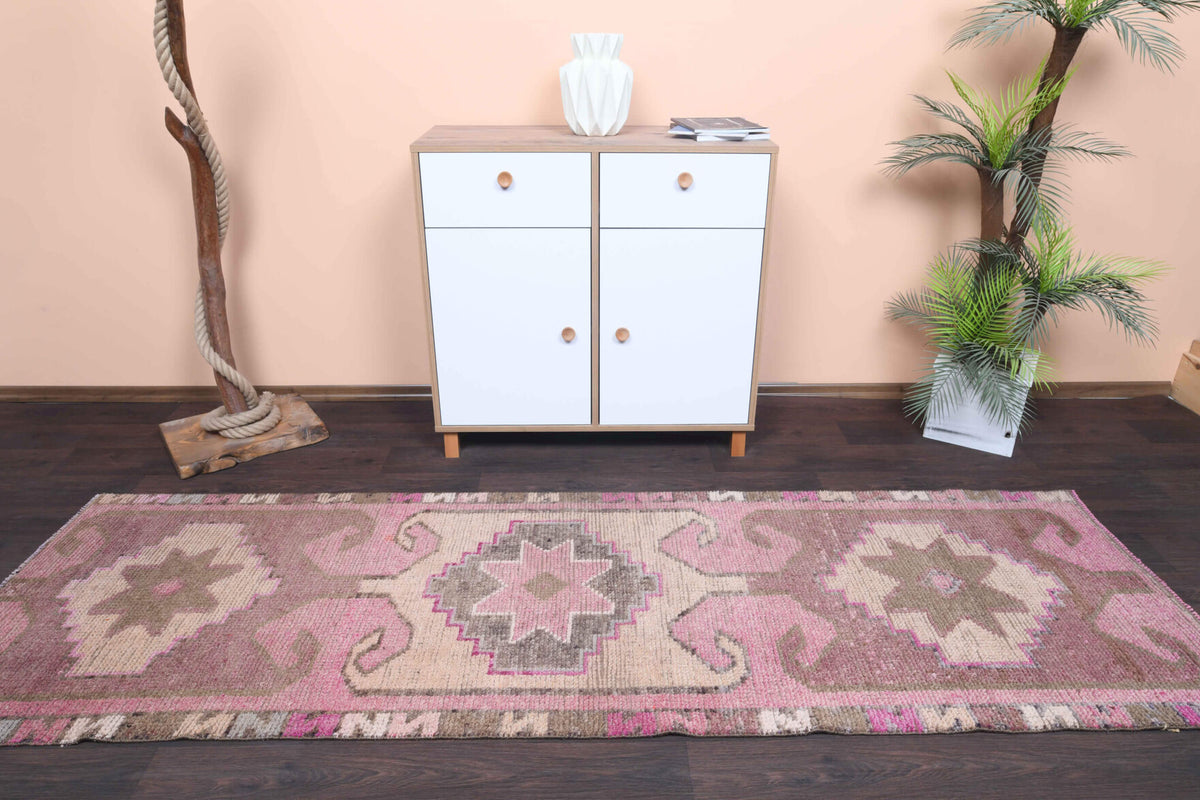 One-of-a-kind 1970s Anatolian vintage runner rug in wool, 2'11" x 9'3"