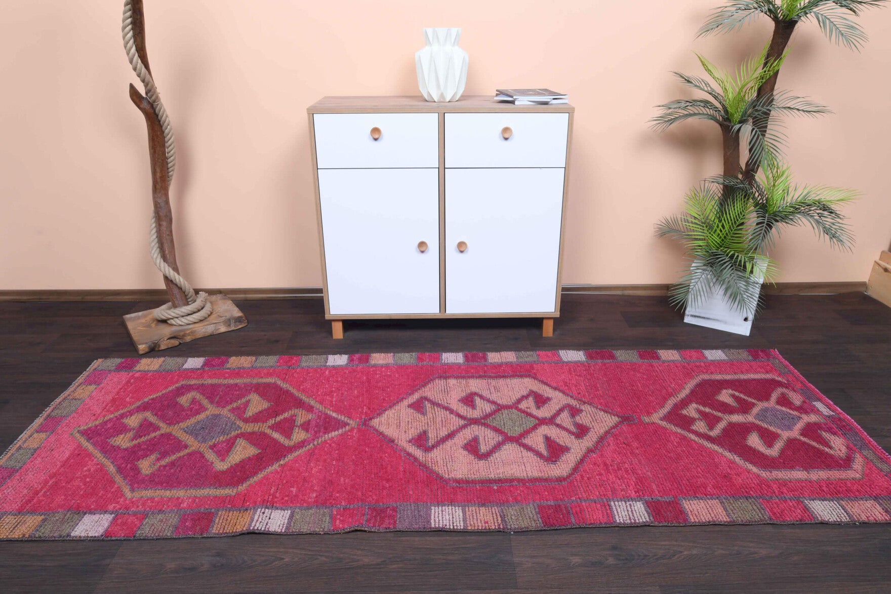 One-of-a-kind 1970s Anatolian vintage runner rug in wool, 3'1" x 8'11"