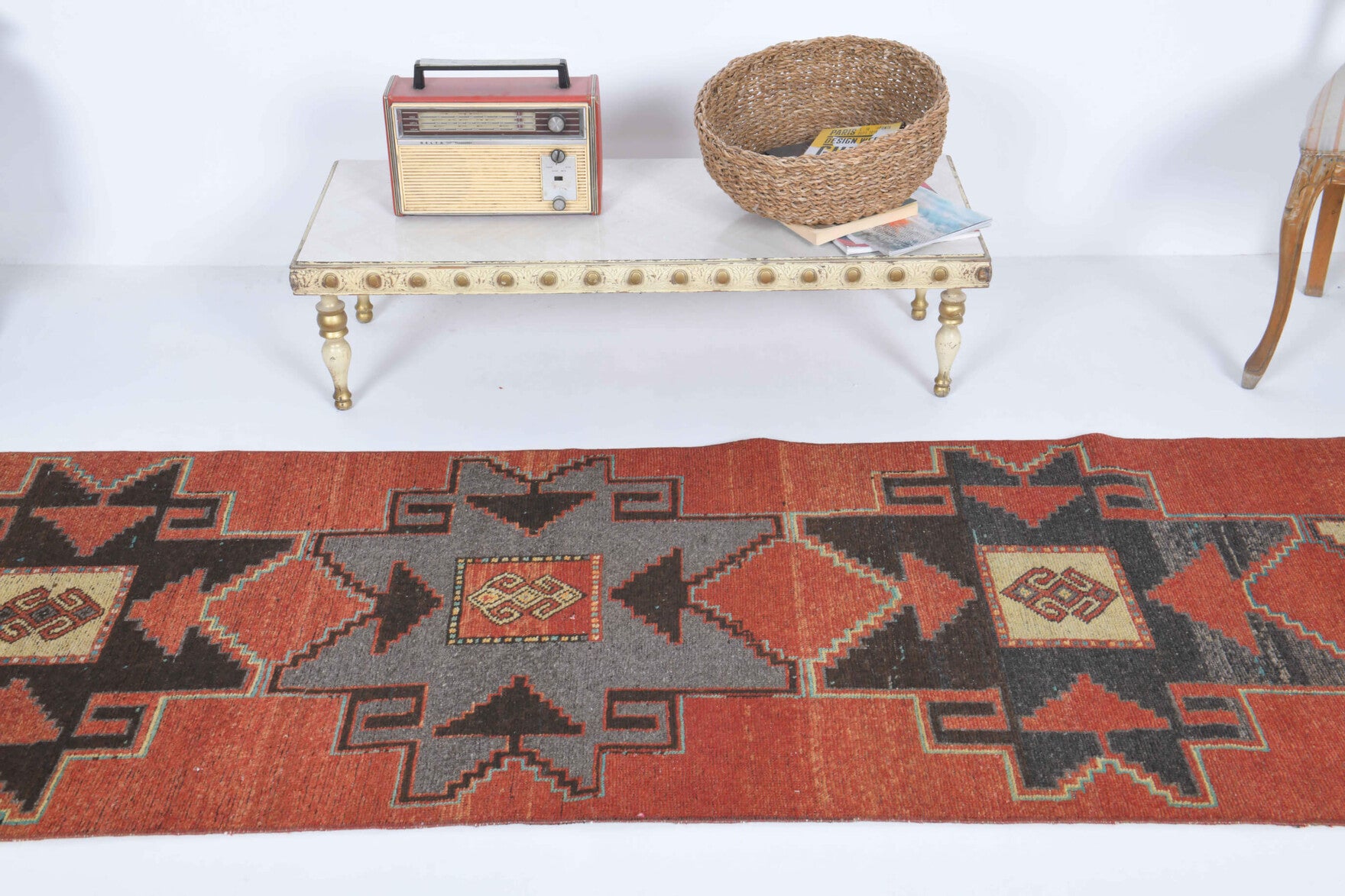One-of-a-kind 1970s Anatolian vintage runner rug in wool, 2'8" x 11'2"