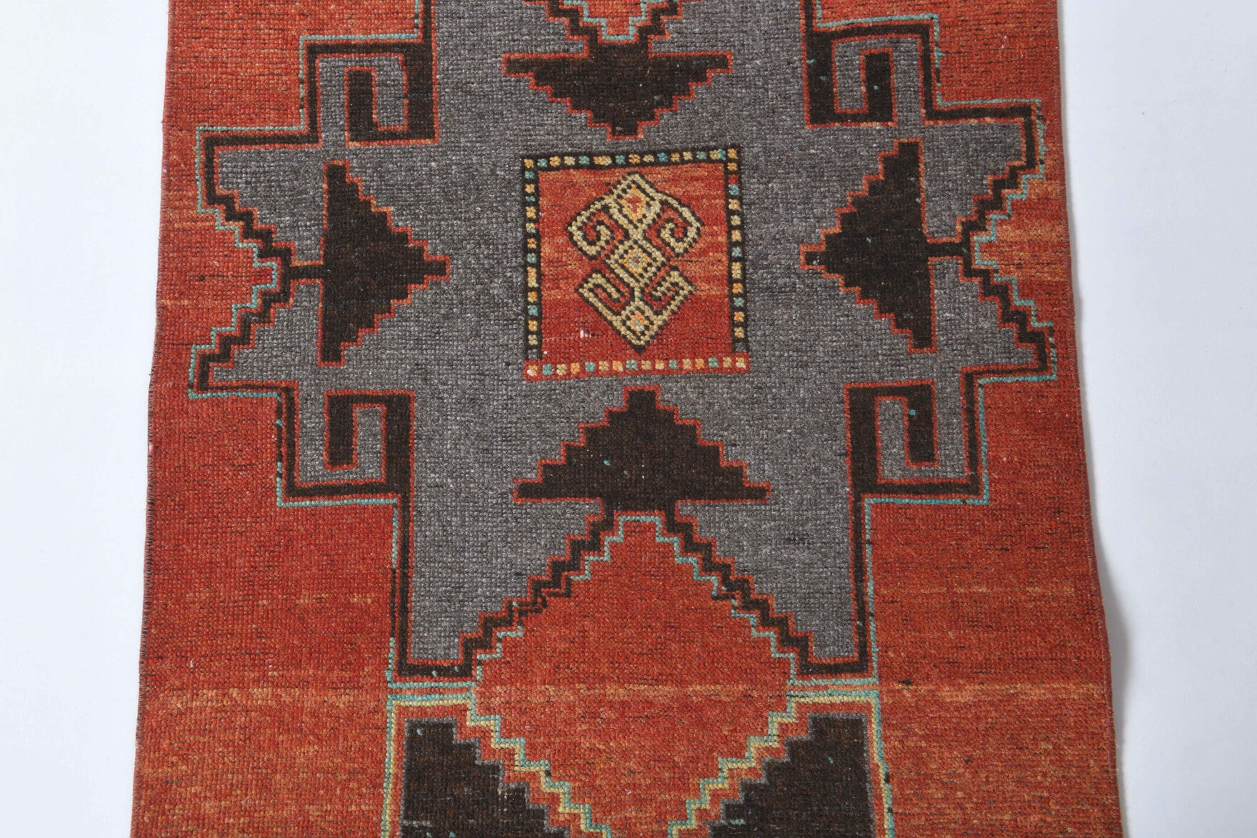 81x340 cm vintage Anatolian runner rug – Guldemnaz, low pile, wool