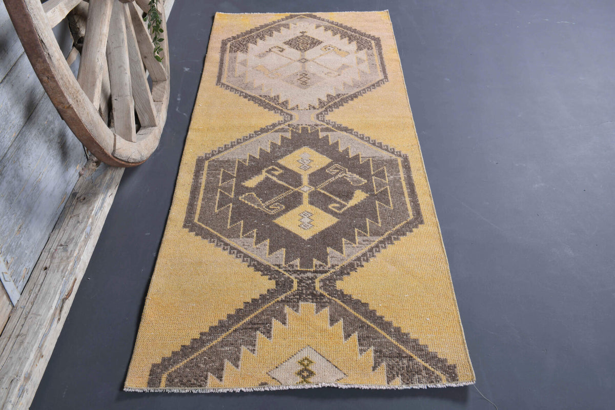 Glykolyra Vintage Oushak Runner Rug by Fame Rugs – one-of-a-kind vintage runner from the 1970s