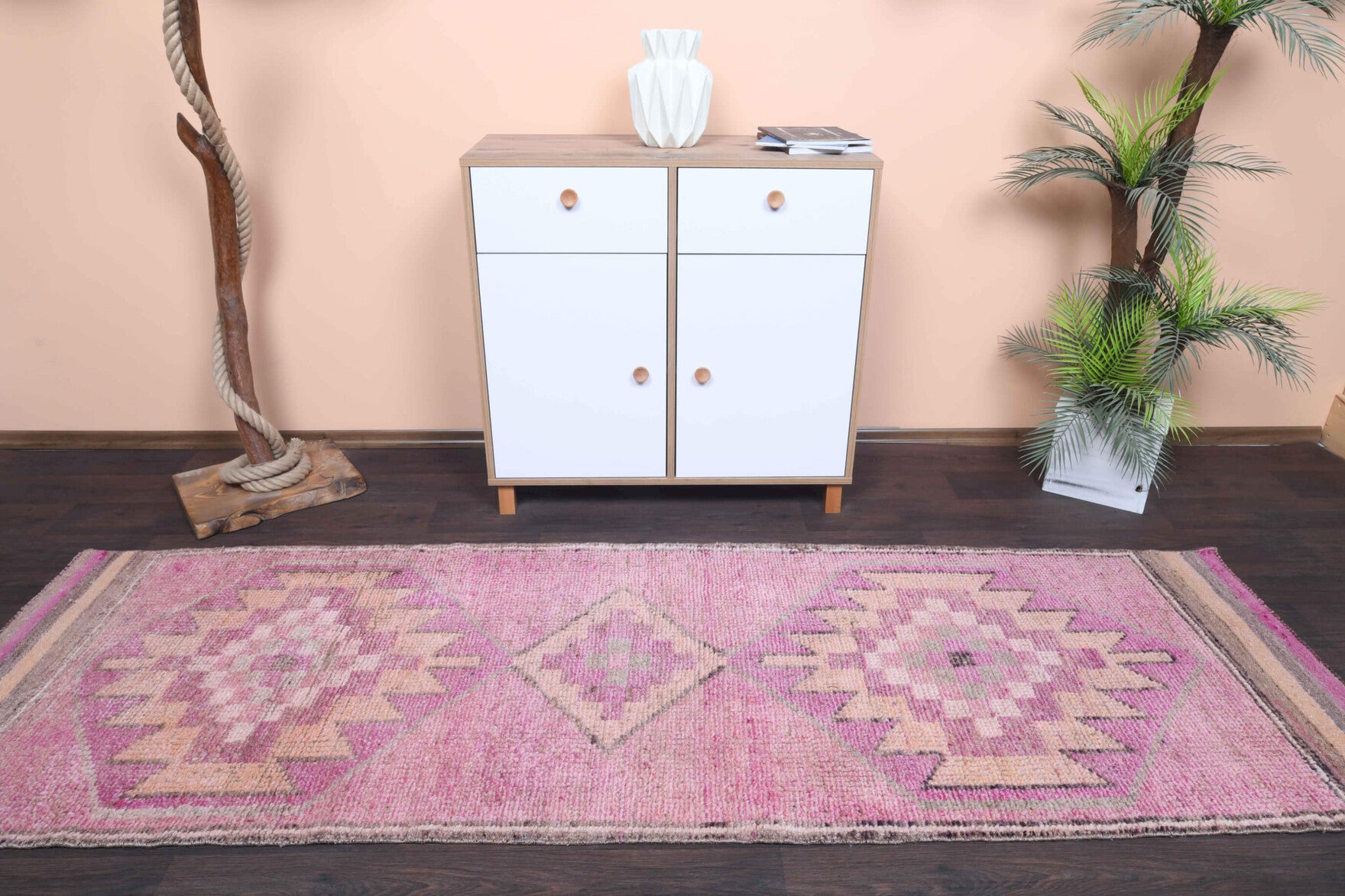 One-of-a-kind 1970s Anatolian vintage runner rug in wool, 3' x 9'5"
