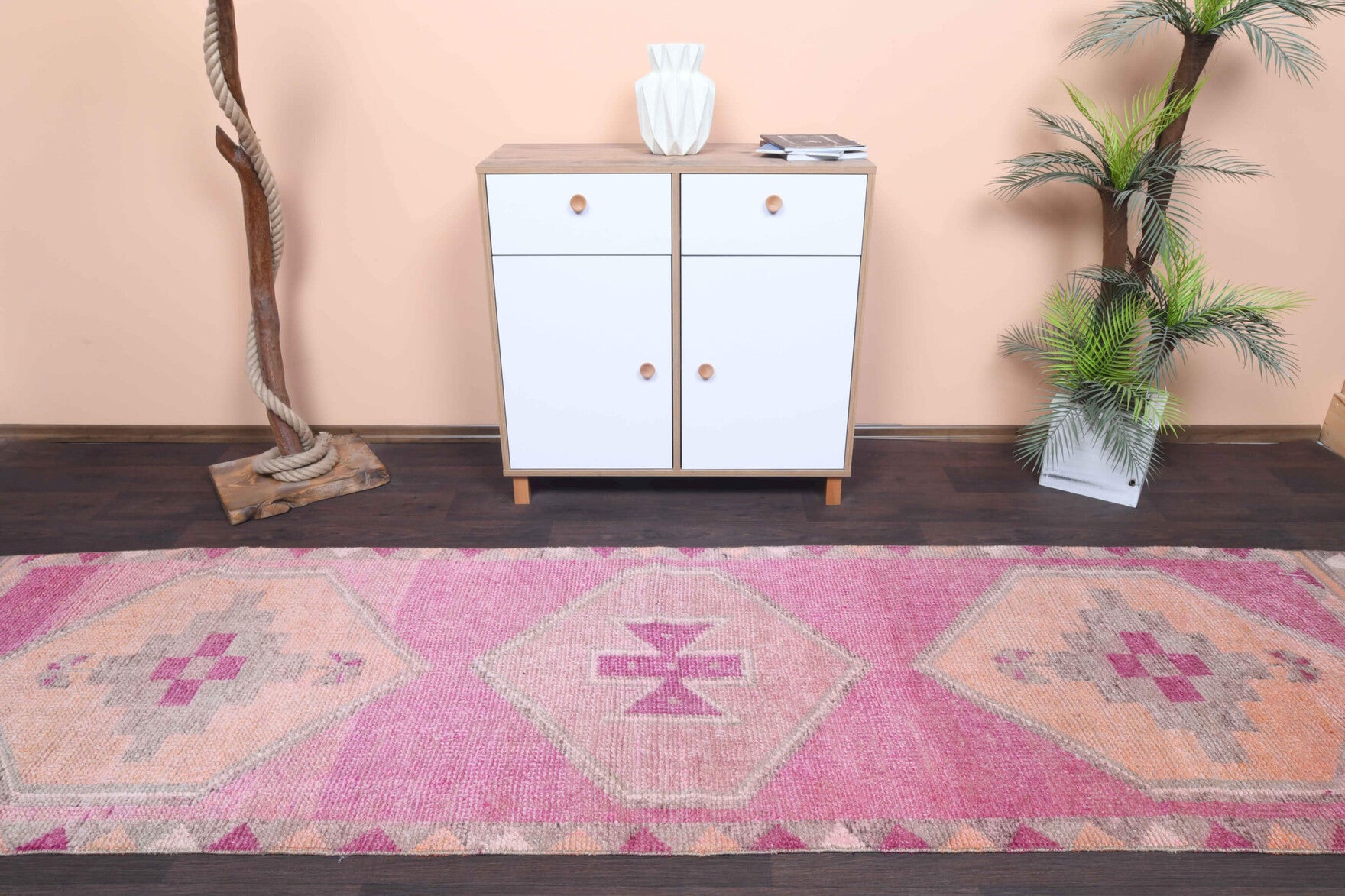 One-of-a-kind 1970s Anatolian vintage runner rug in wool, 3'2" x 12'