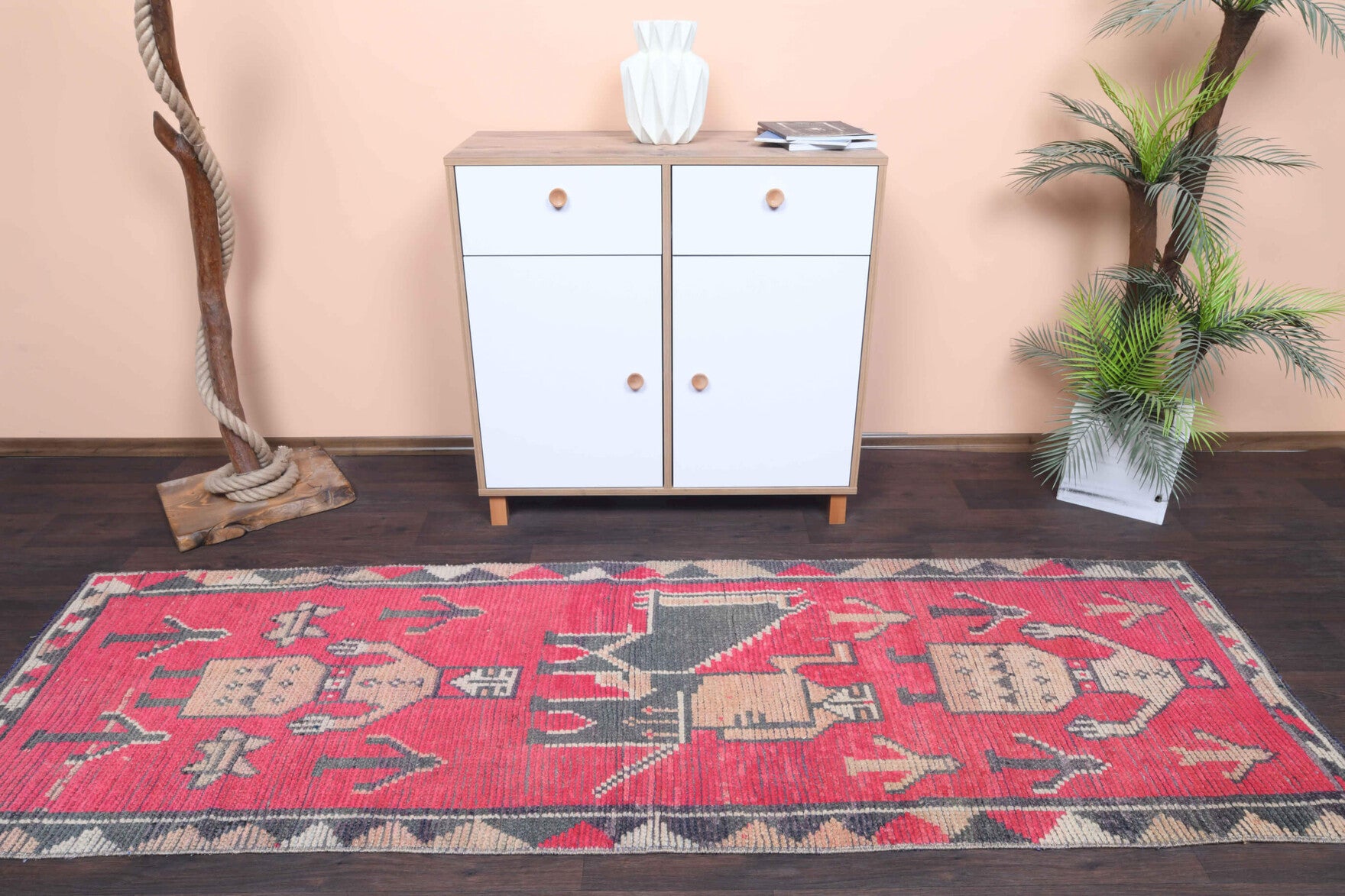 One-of-a-kind 1970s Anatolian vintage runner rug in wool, 2'9" x 8'6"