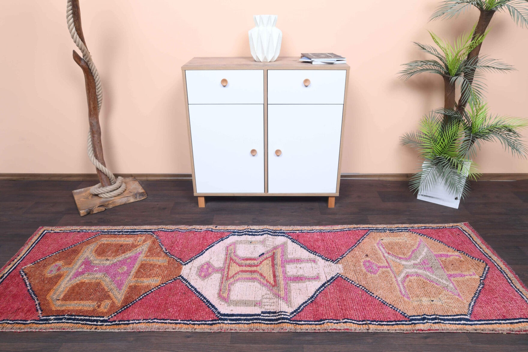 One-of-a-kind 1970s Anatolian vintage runner rug in wool, 2'8" x 8'9"