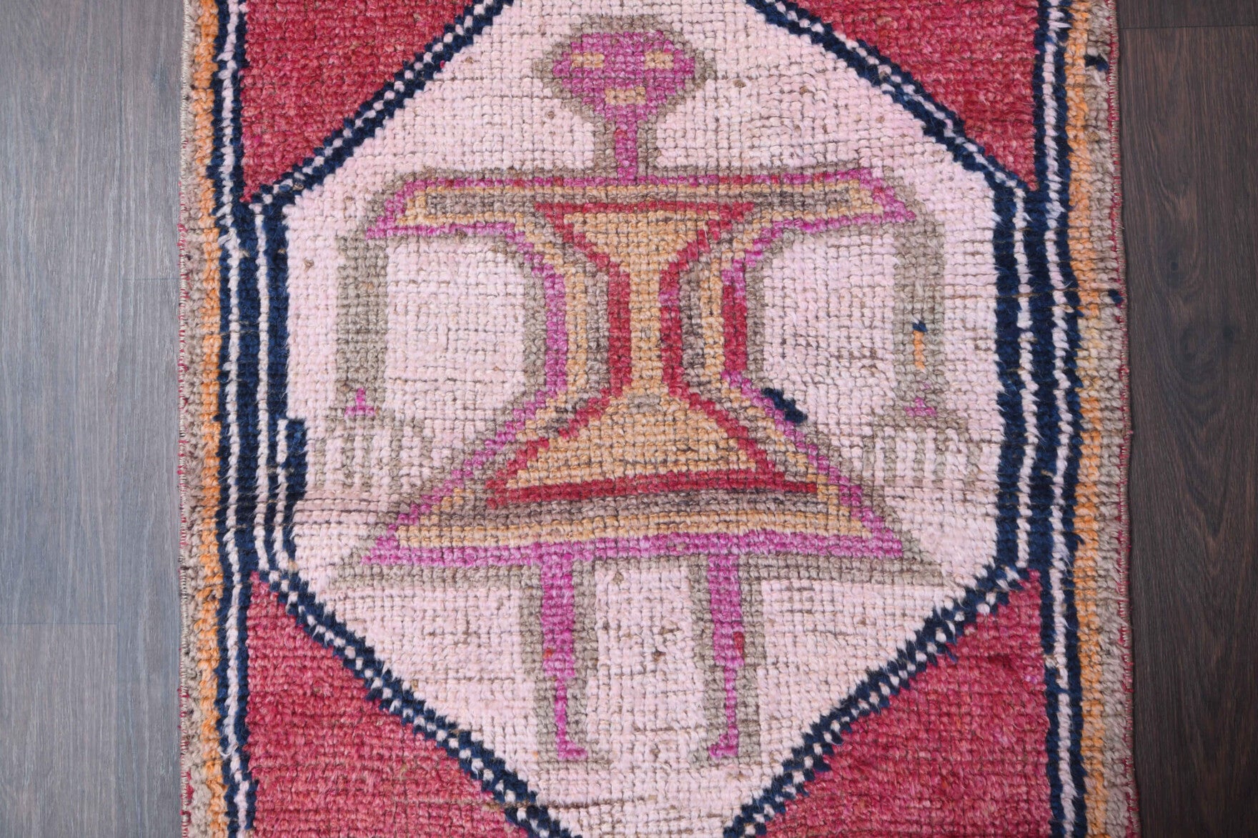 82x267 cm vintage Anatolian runner rug – Fundalale, low pile, wool