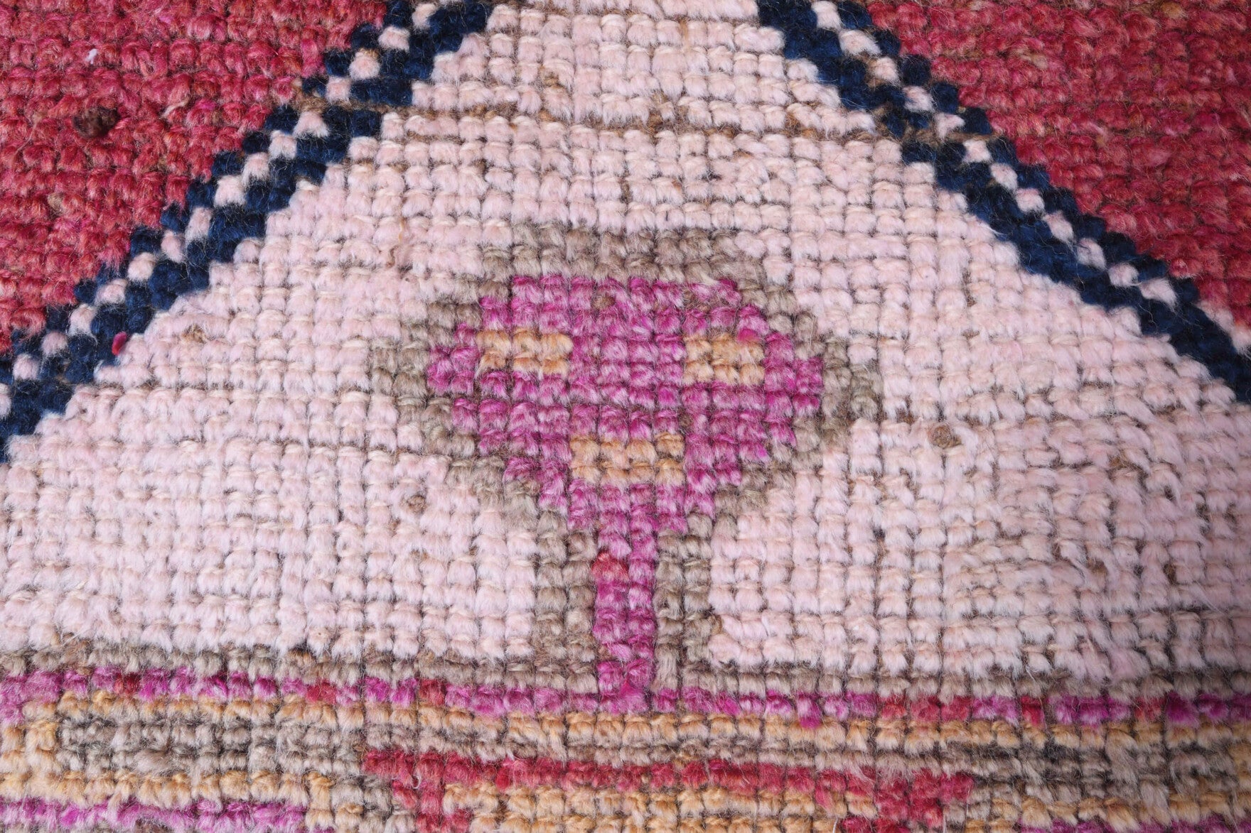 Authentic Anatolian vintage runner rug (1970s) with human figure design – one-of-a-kind at Fame Rugs