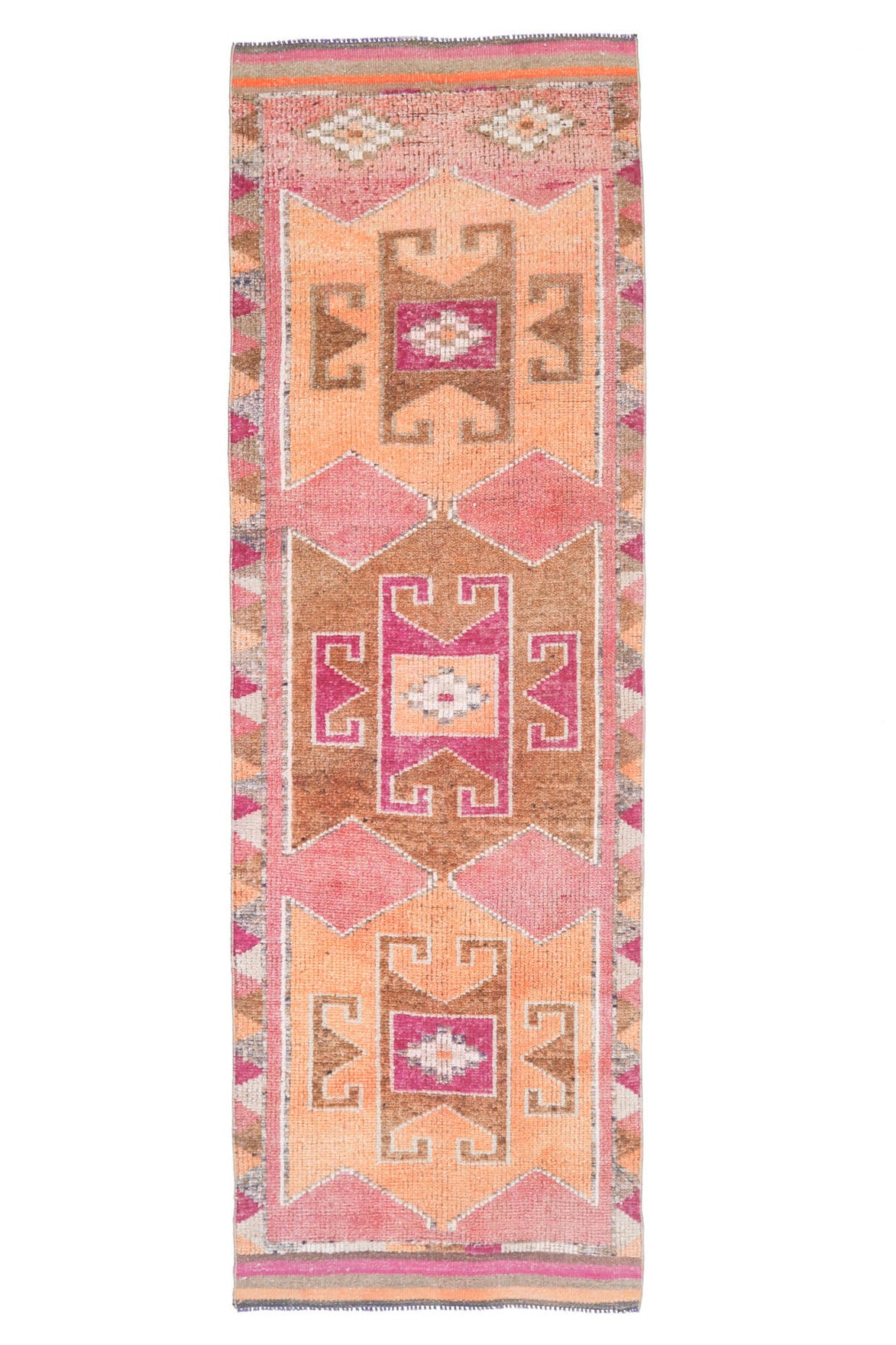 Hand-Knotted Vintage Anatolian Runner Rug