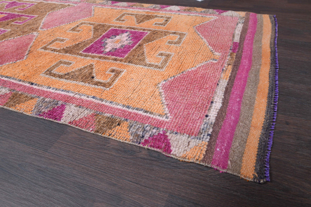 Hand-Knotted Vintage Anatolian Runner Rug