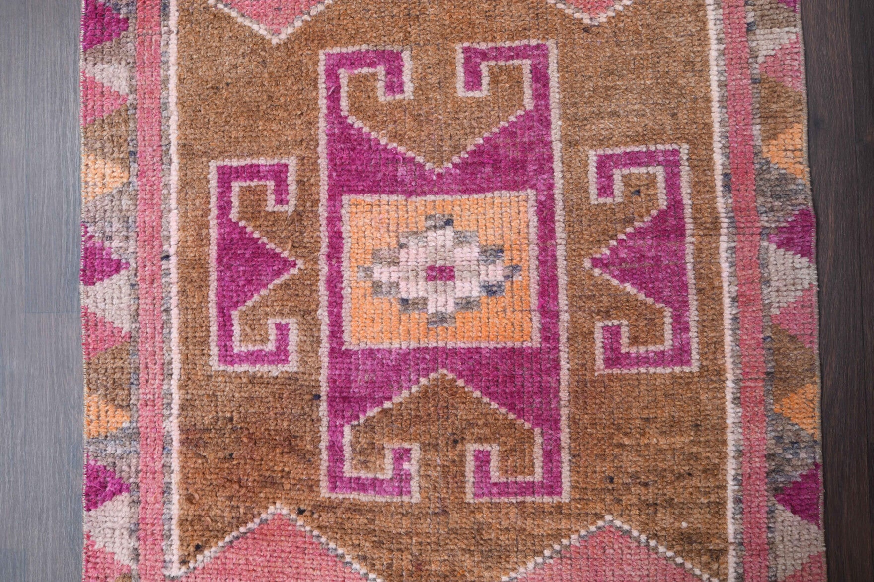 101x333 cm vintage Anatolian runner rug – Fundagul, low pile, wool