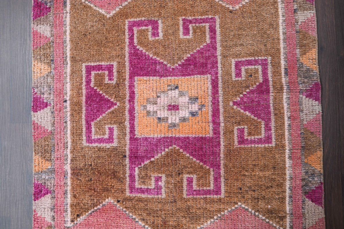 Hand-Knotted Vintage Anatolian Runner Rug