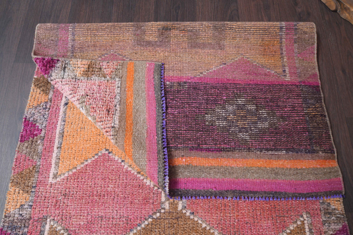 Hand-Knotted Vintage Anatolian Runner Rug